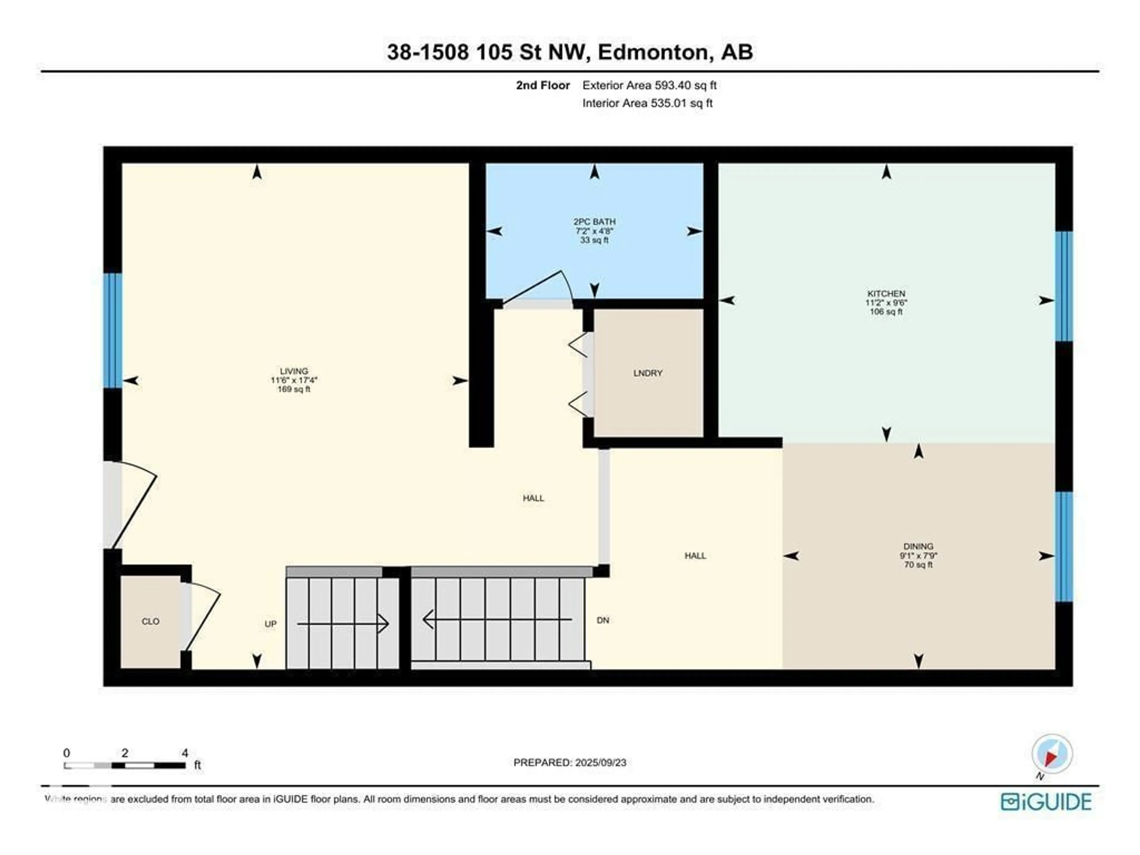 Floor plan for 38 - 1508 105 ST NW, Edmonton Alberta T6J6J9