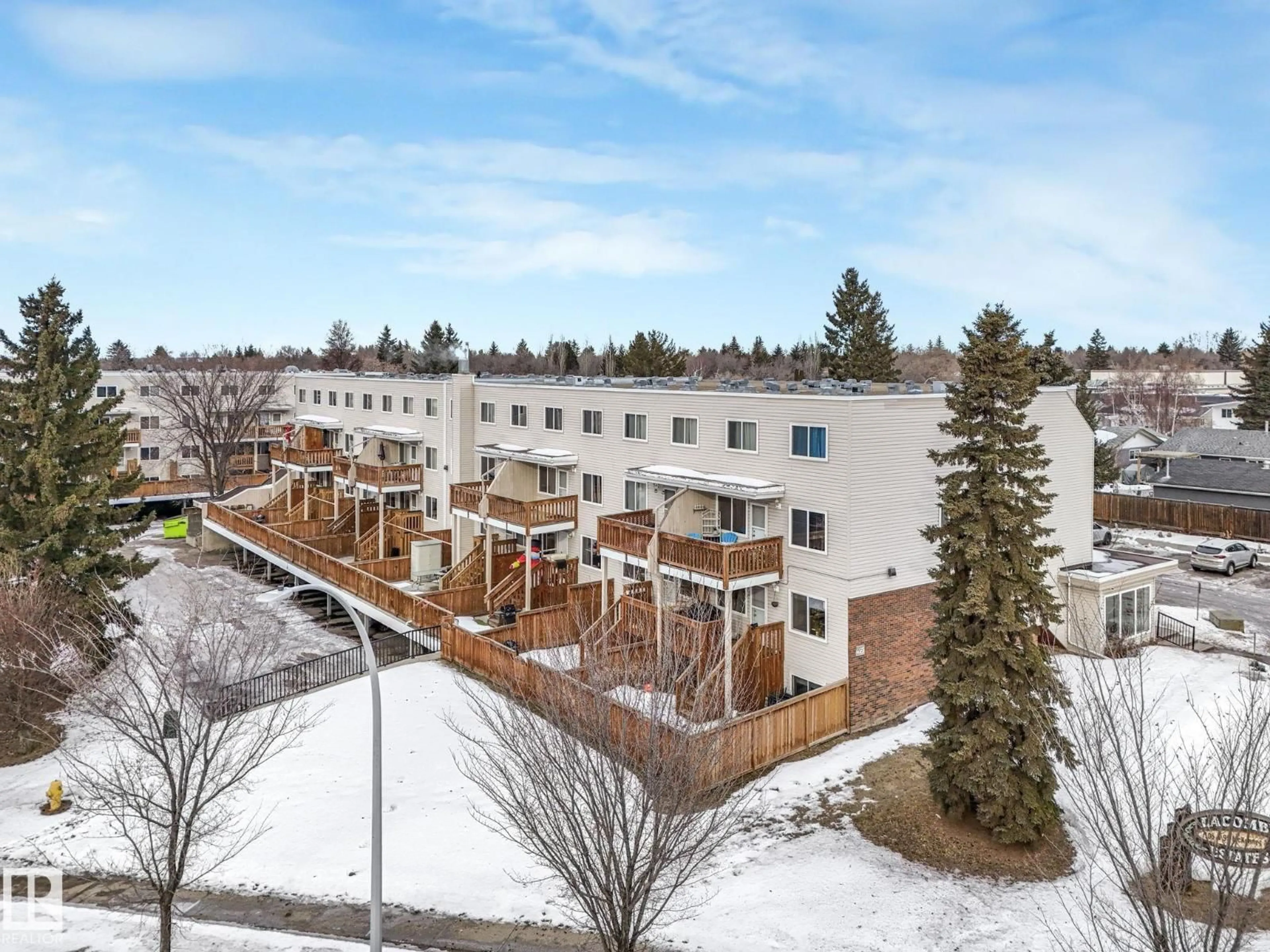 A pic from outside/outdoor area/front of a property/back of a property/a pic from drone, mountain view for 95 - 226 MCKENNEY AV, St. Albert Alberta T8N2Y2