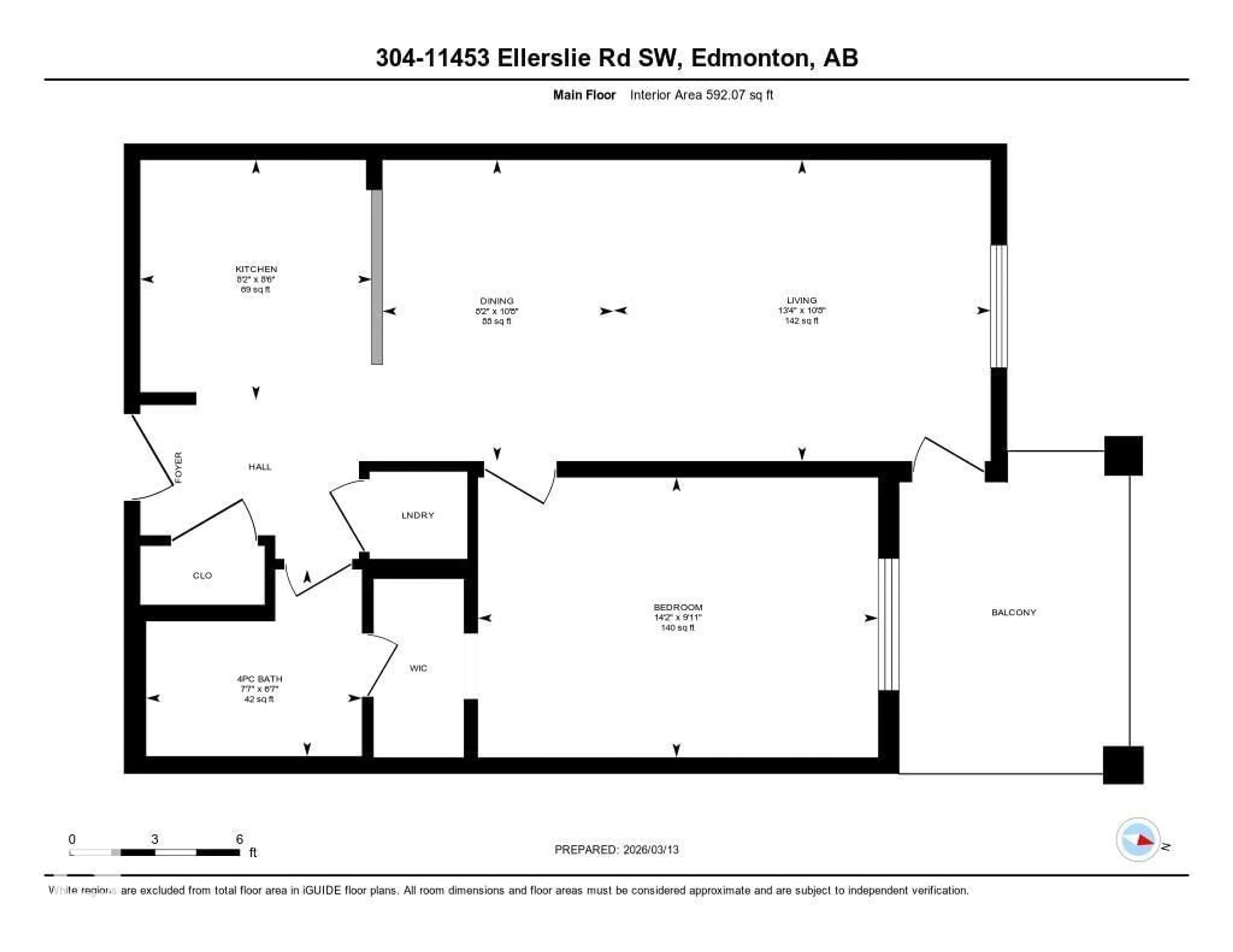 Floor plan for #304 - 11453 ELLERSLIE RD, Edmonton Alberta T6W1T3