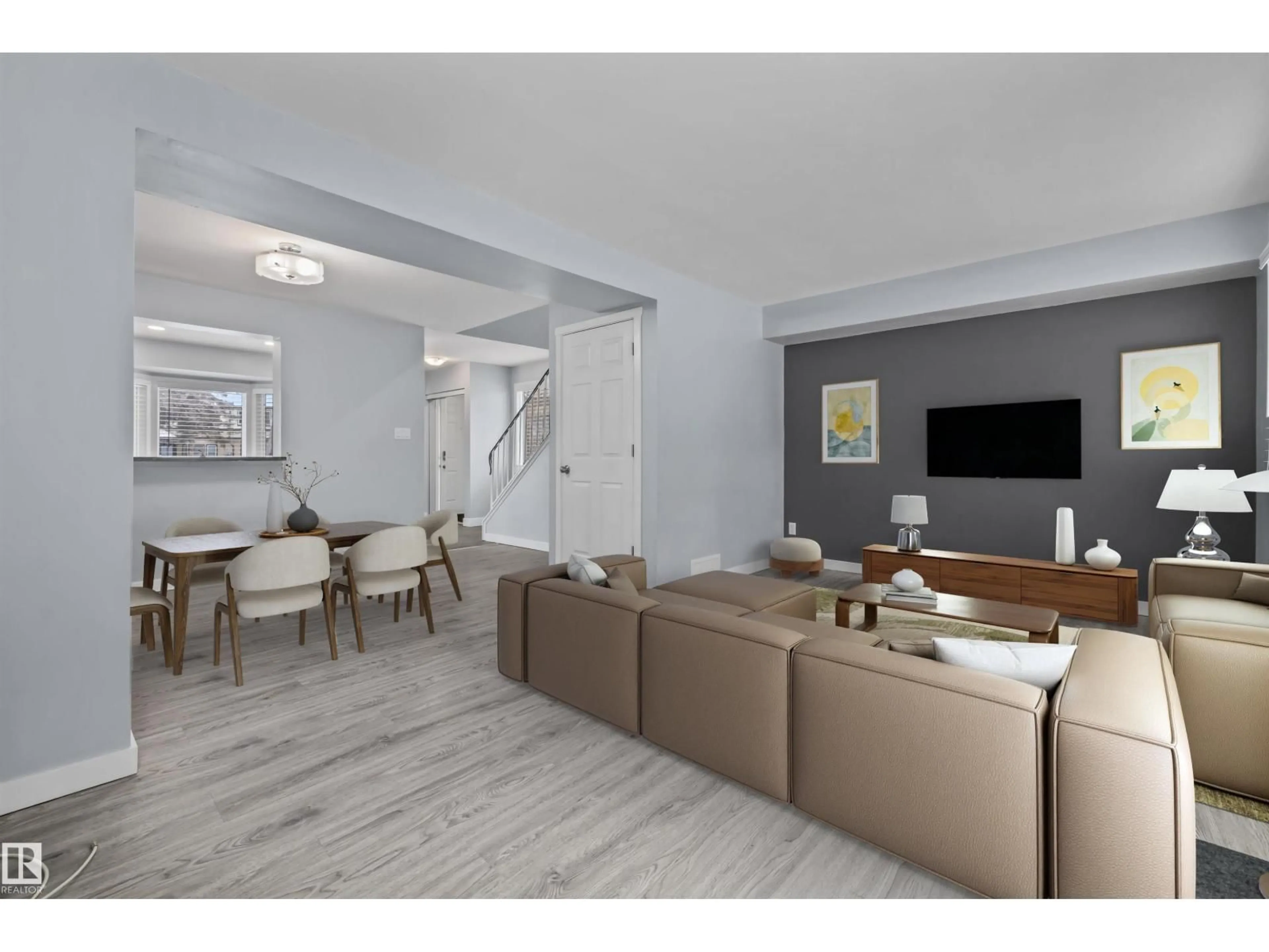 Living room with furniture, unknown for 2149 141 AV, Edmonton Alberta T5Y1C4