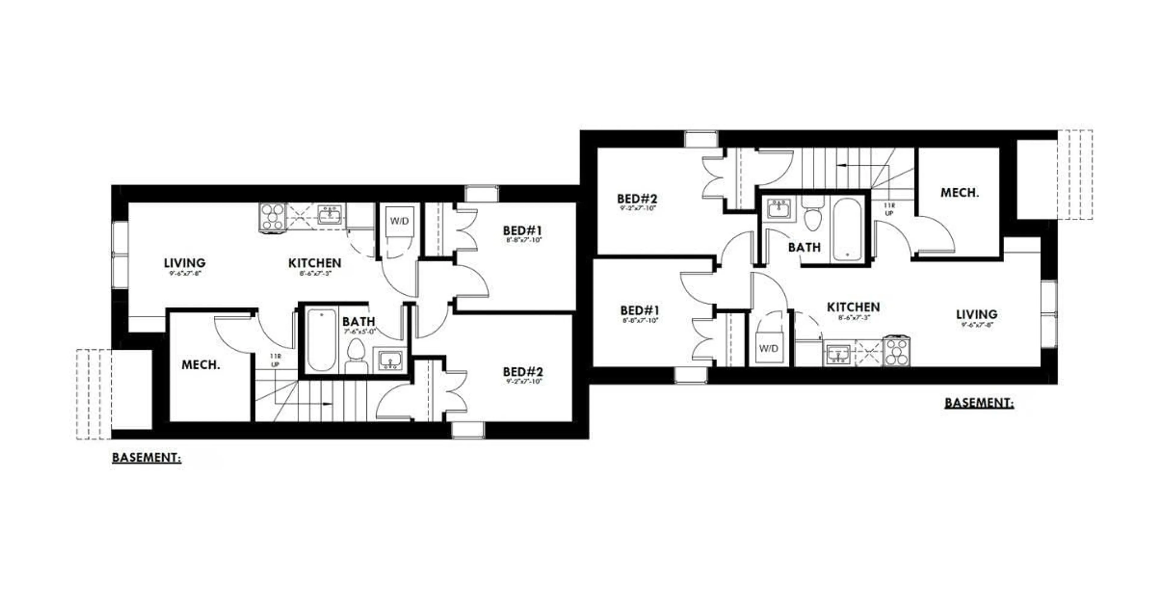 Floor plan for 10352/10354 147 ST, Edmonton Alberta T5N3C3
