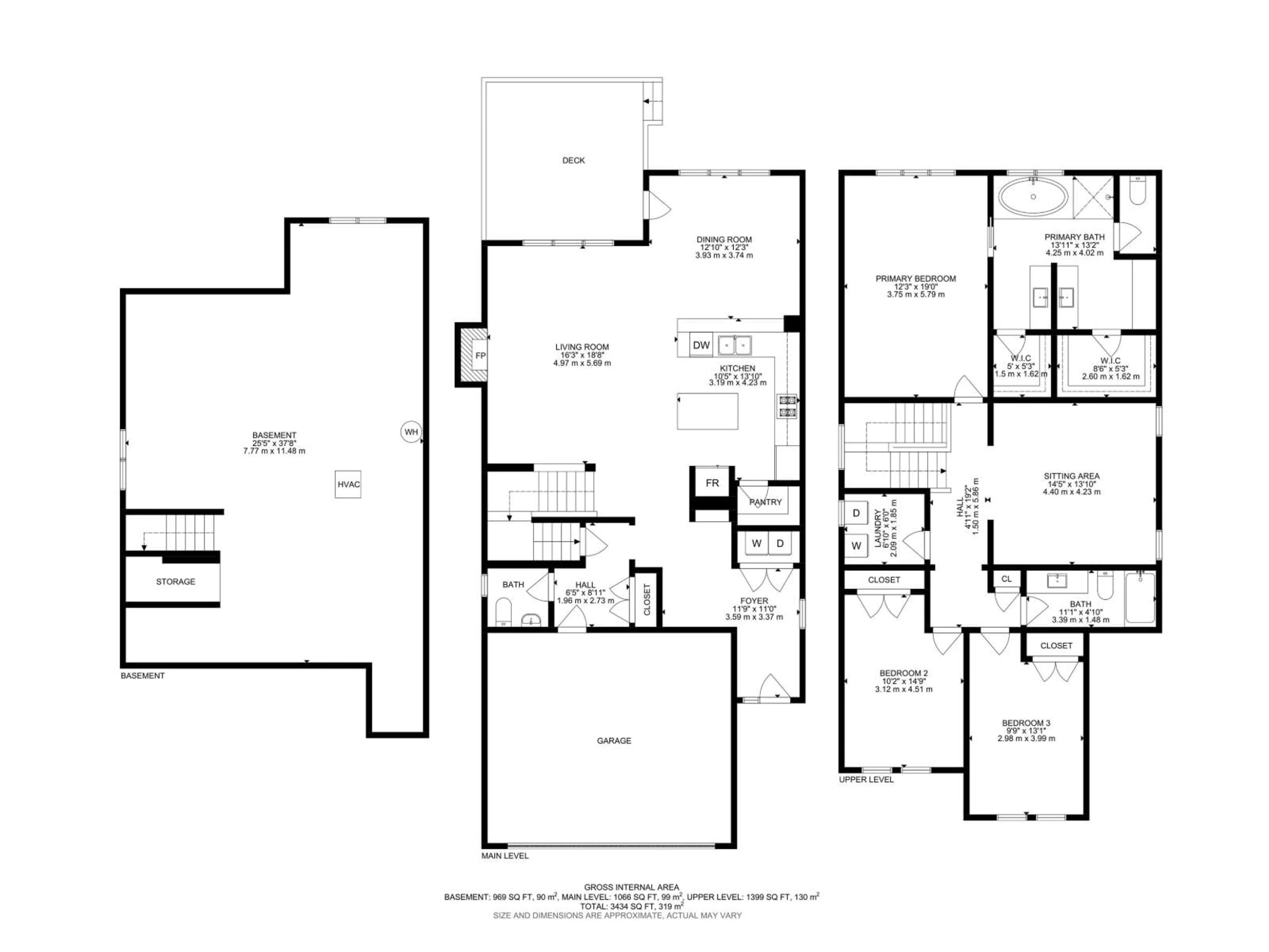 Floor plan for 3875 AGAR GREEN SW, Edmonton Alberta T6W2G3