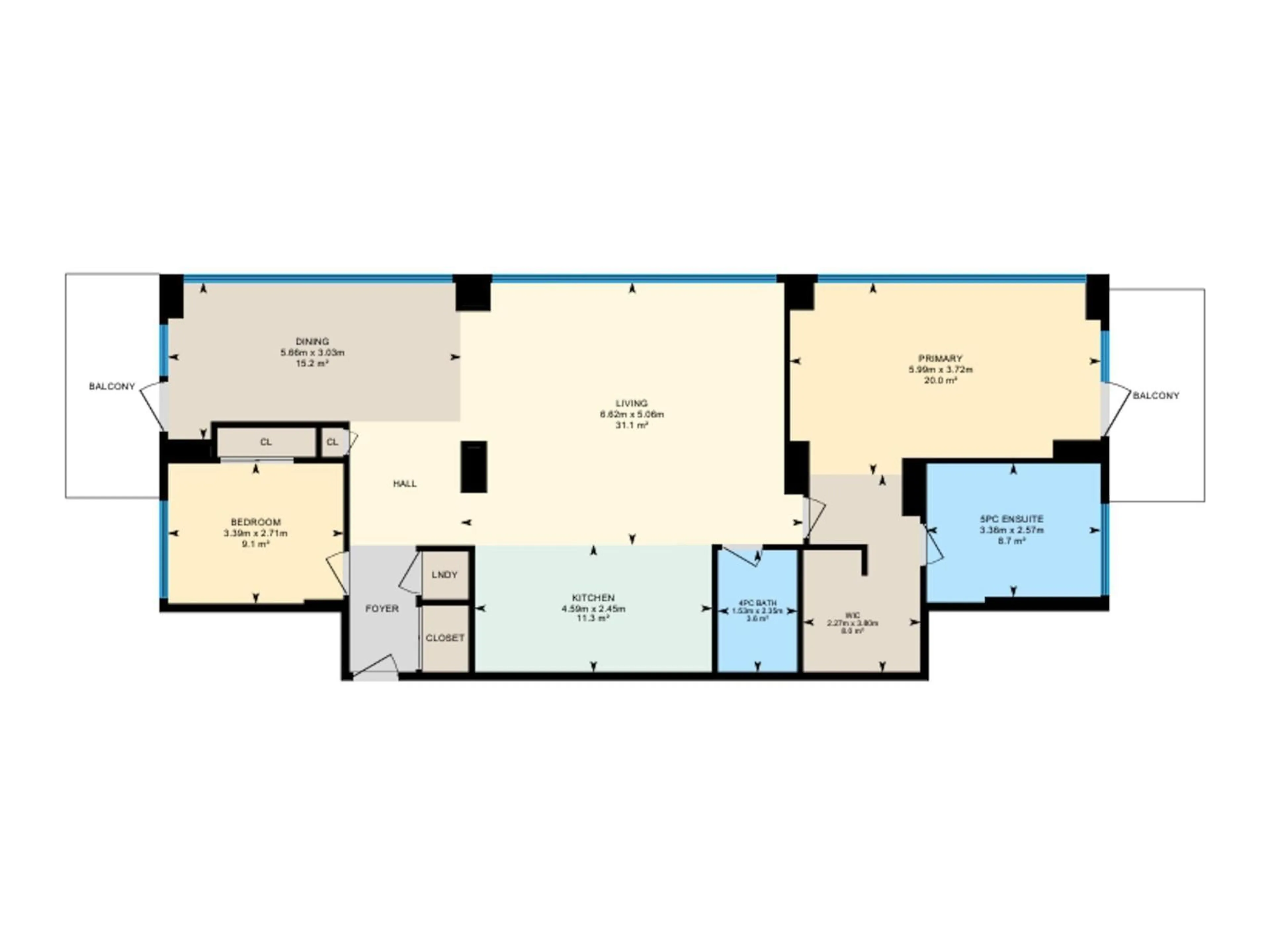 Floor plan for 10180 - 1700 103 ST NW, Edmonton Alberta T5J0L1