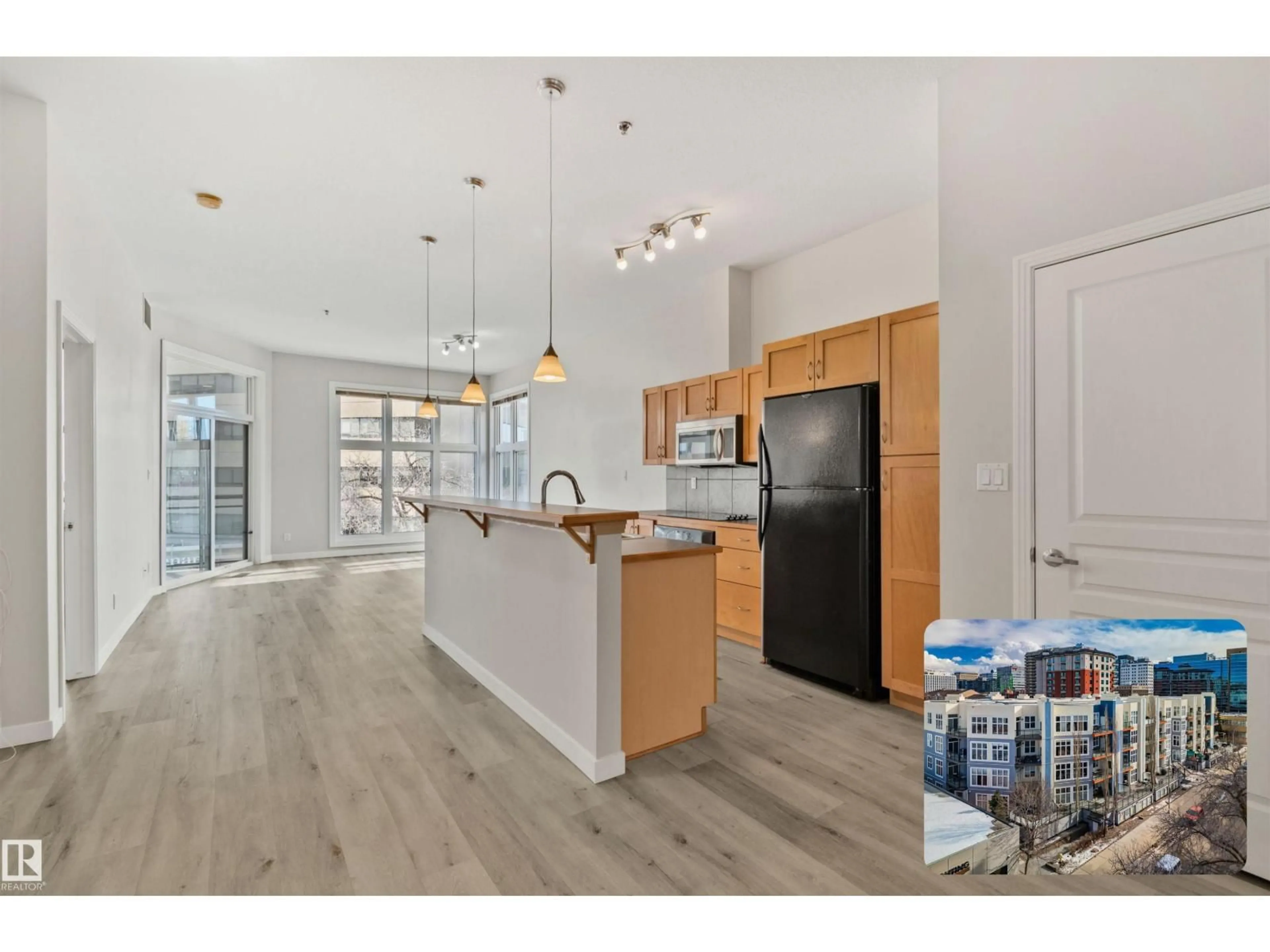 Open concept kitchen, unknown for NW - 423 10147 112 ST, Edmonton Alberta T5K1M1