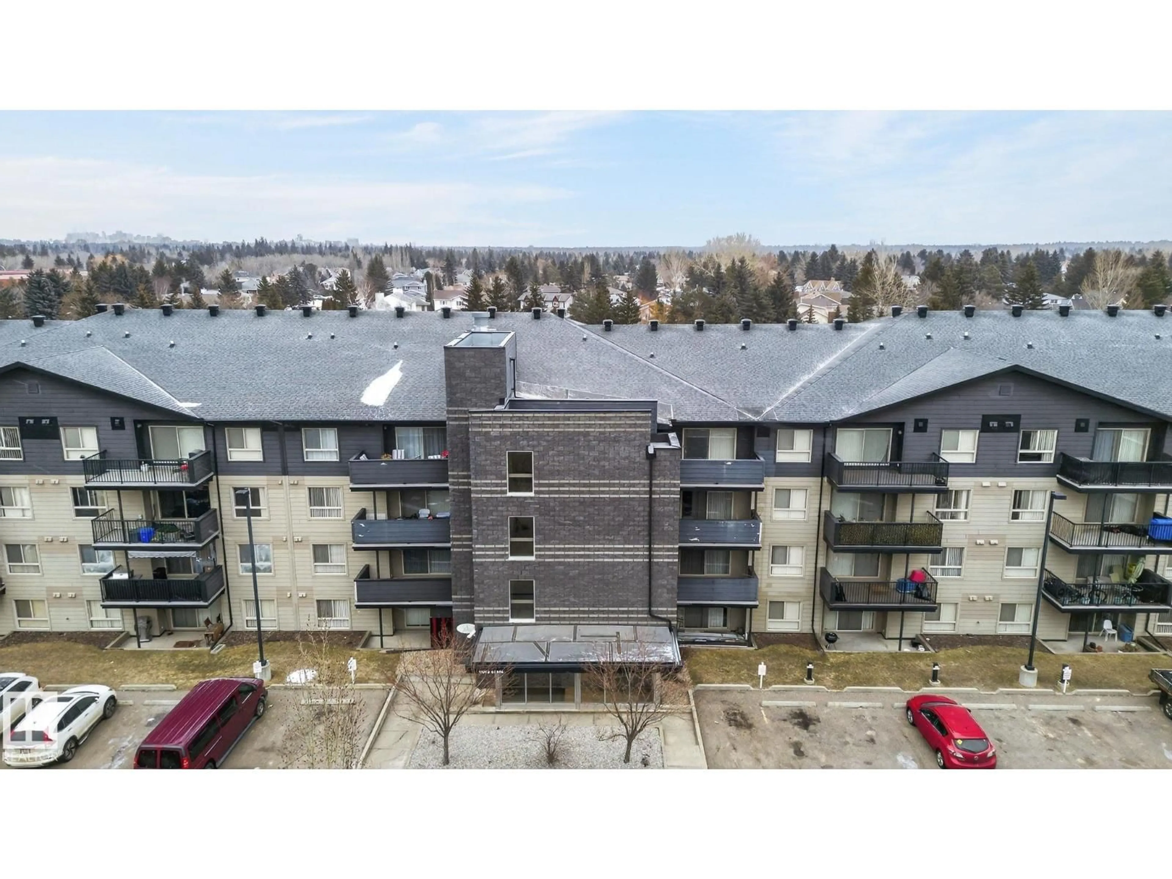 A pic from outside/outdoor area/front of a property/back of a property/a pic from drone, unknown for #203 - 17003 67 AV, Edmonton Alberta T5T6Y5