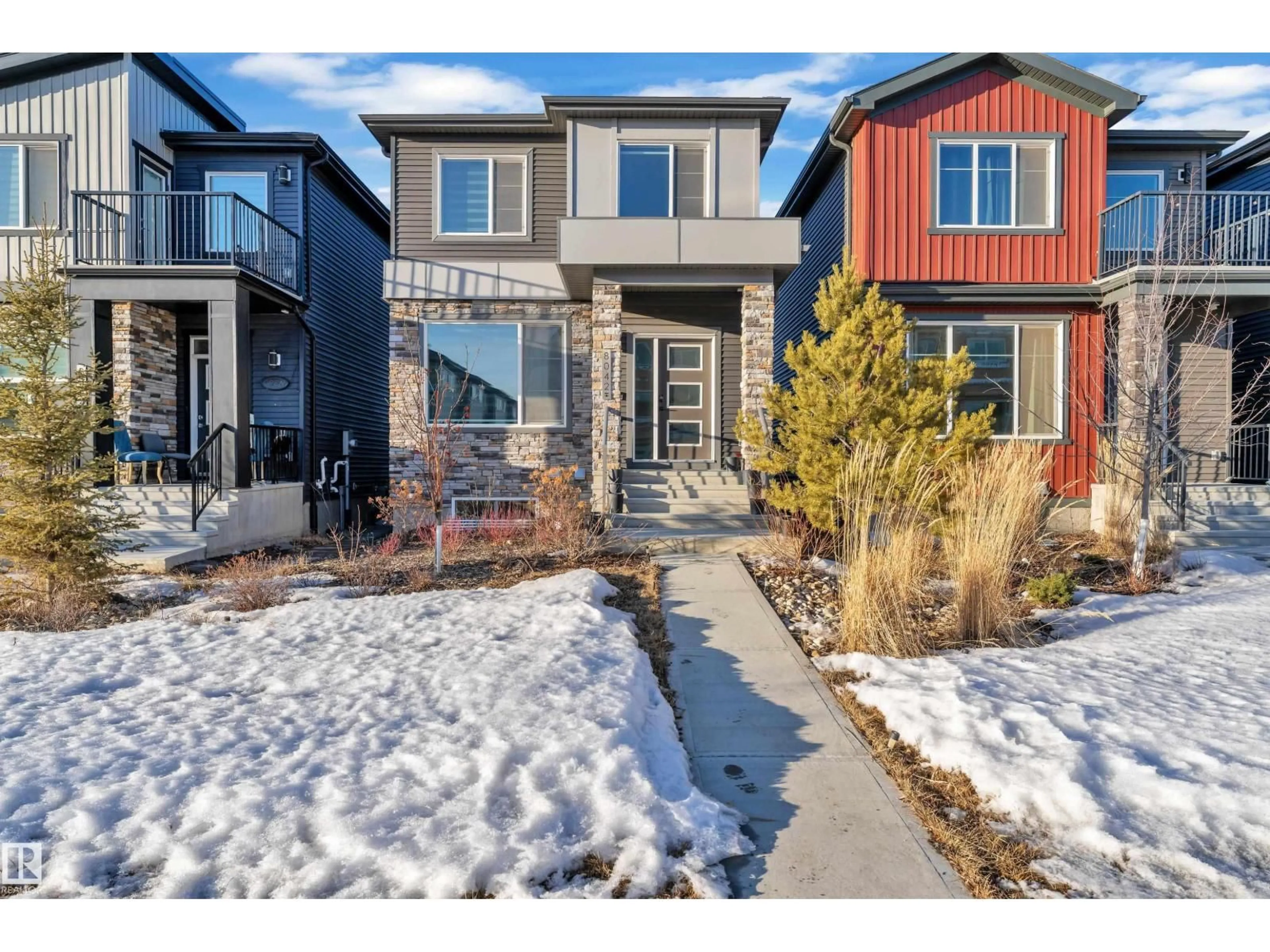 Home with brick exterior material, street for LI SW - 8042 KIRIAK LINK, Edmonton Alberta T6W1A5