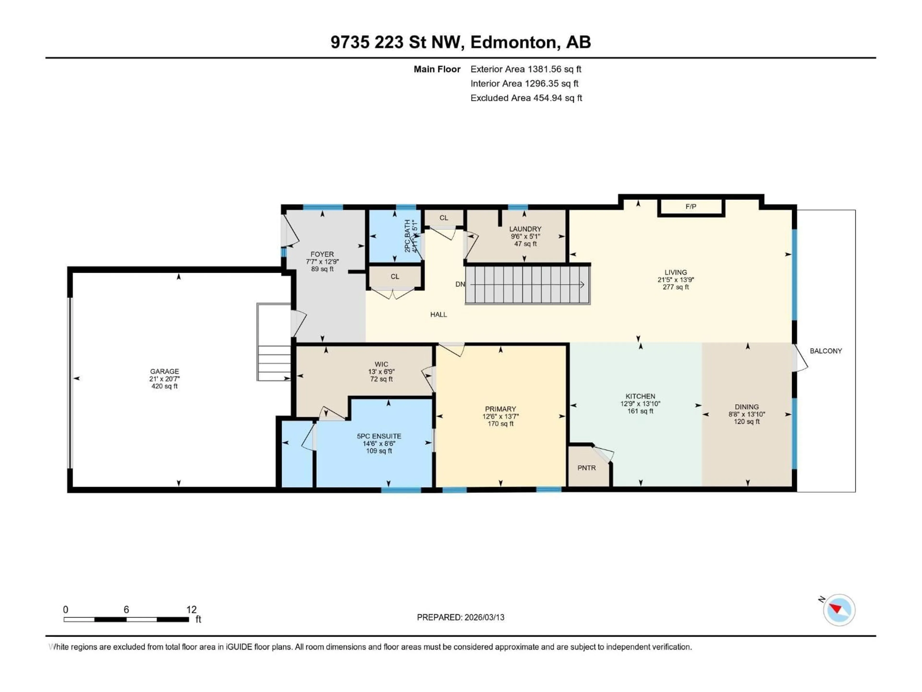 Floor plan for 9735 223 ST, Edmonton Alberta T5T7B6