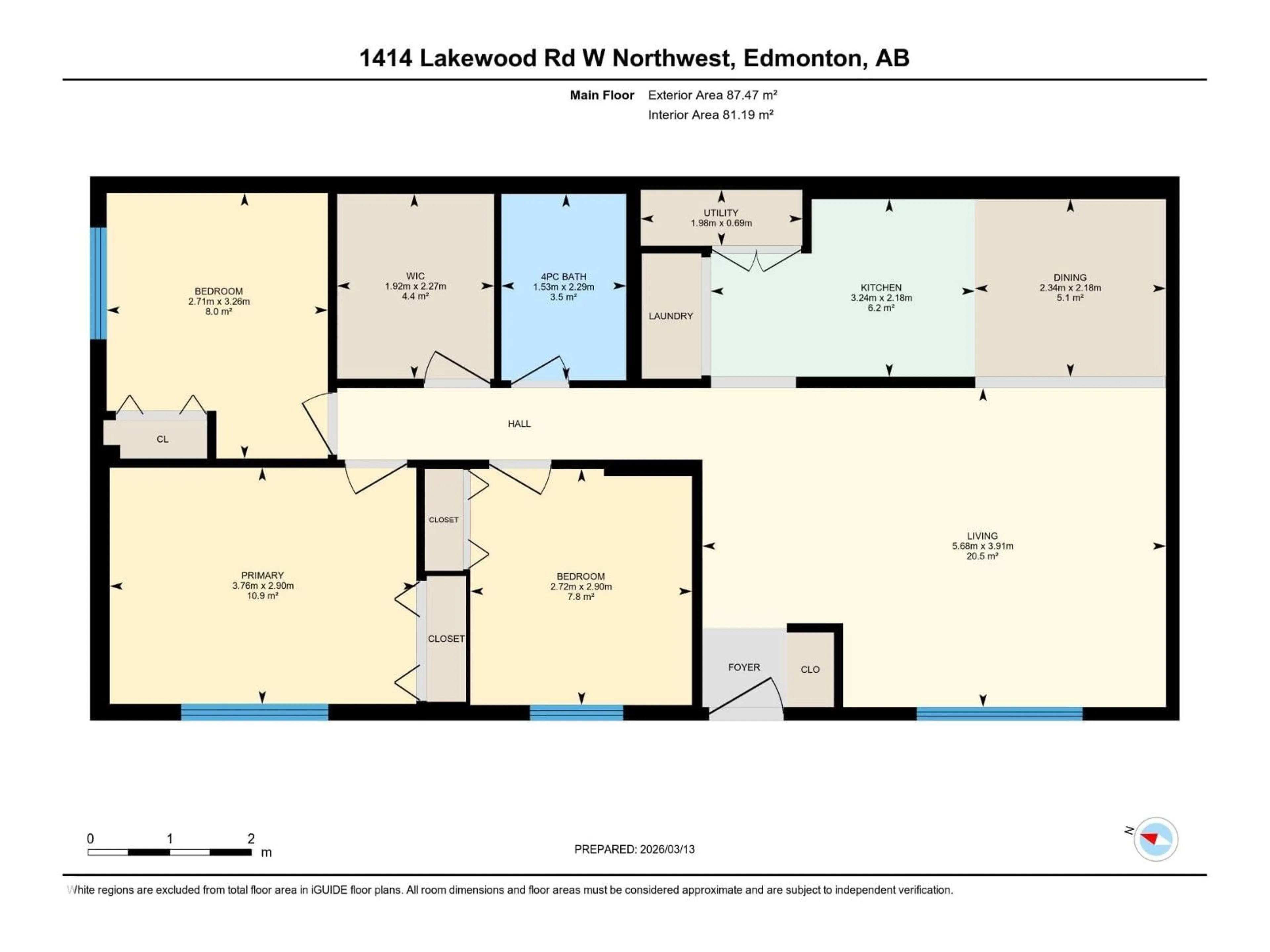 Floor plan for 1414 LAKEWOOD RD, Edmonton Alberta T6K3M2