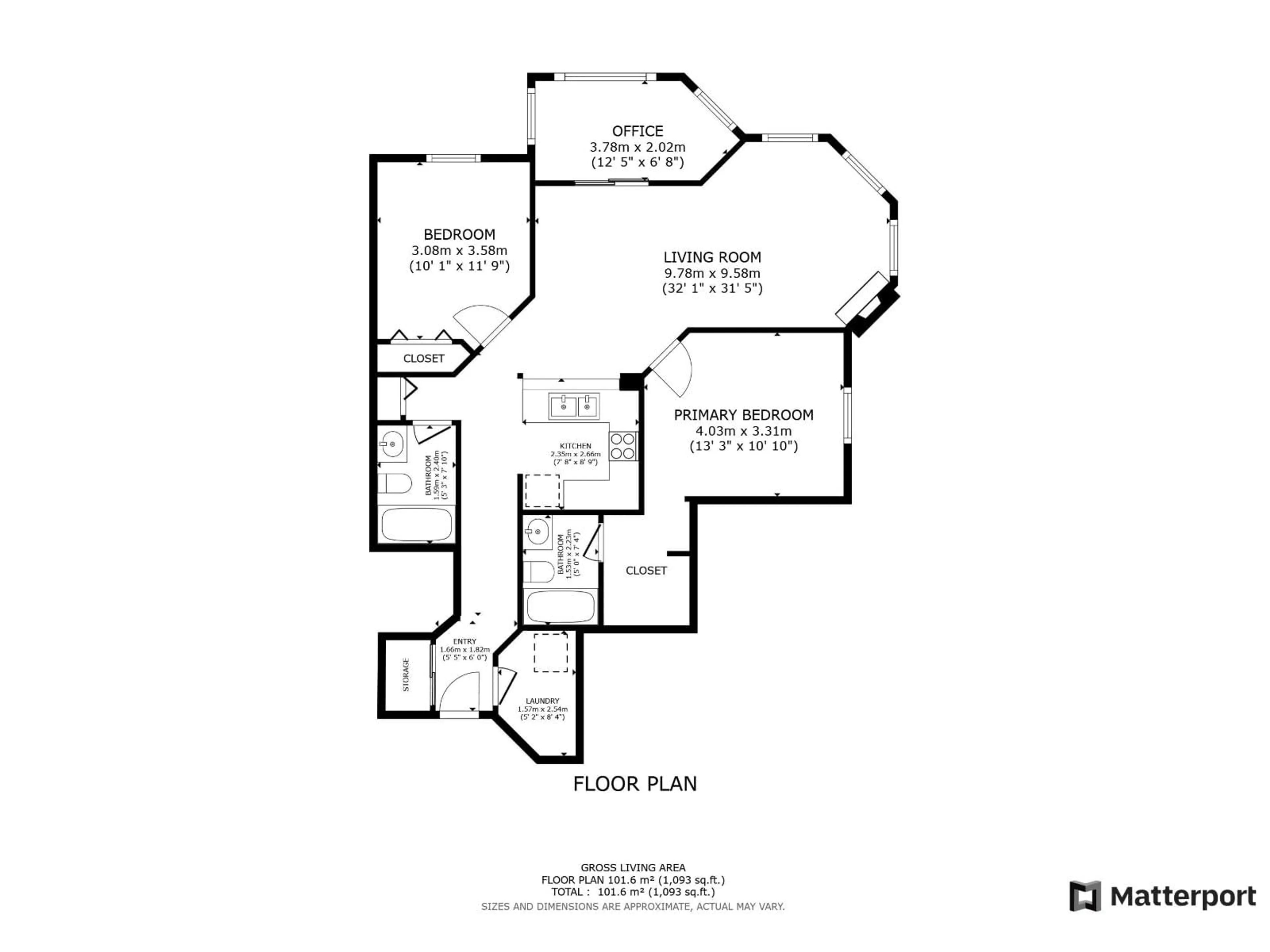 Floor plan for #115 - 9938 104 ST, Edmonton Alberta T5K2X7