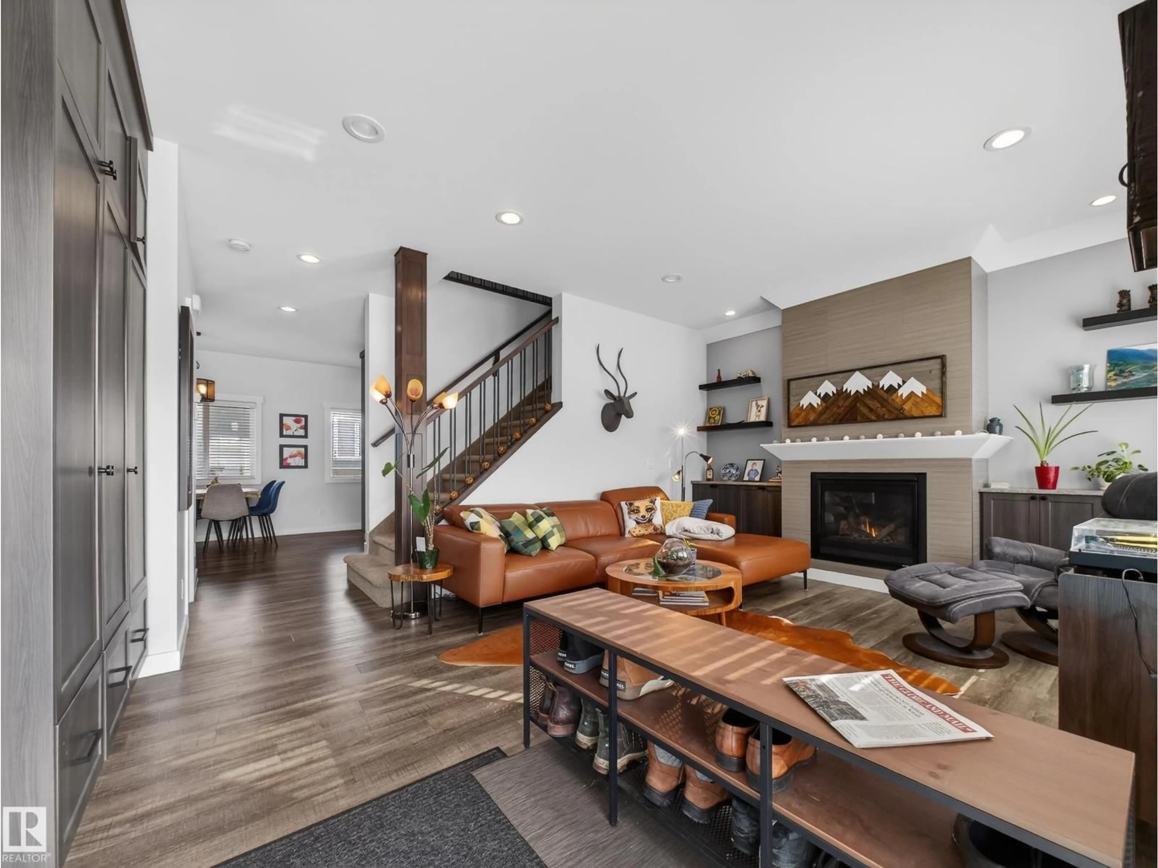 Living room with furniture, unknown for NW - 15222 105 AV, Edmonton Alberta T5P4J9