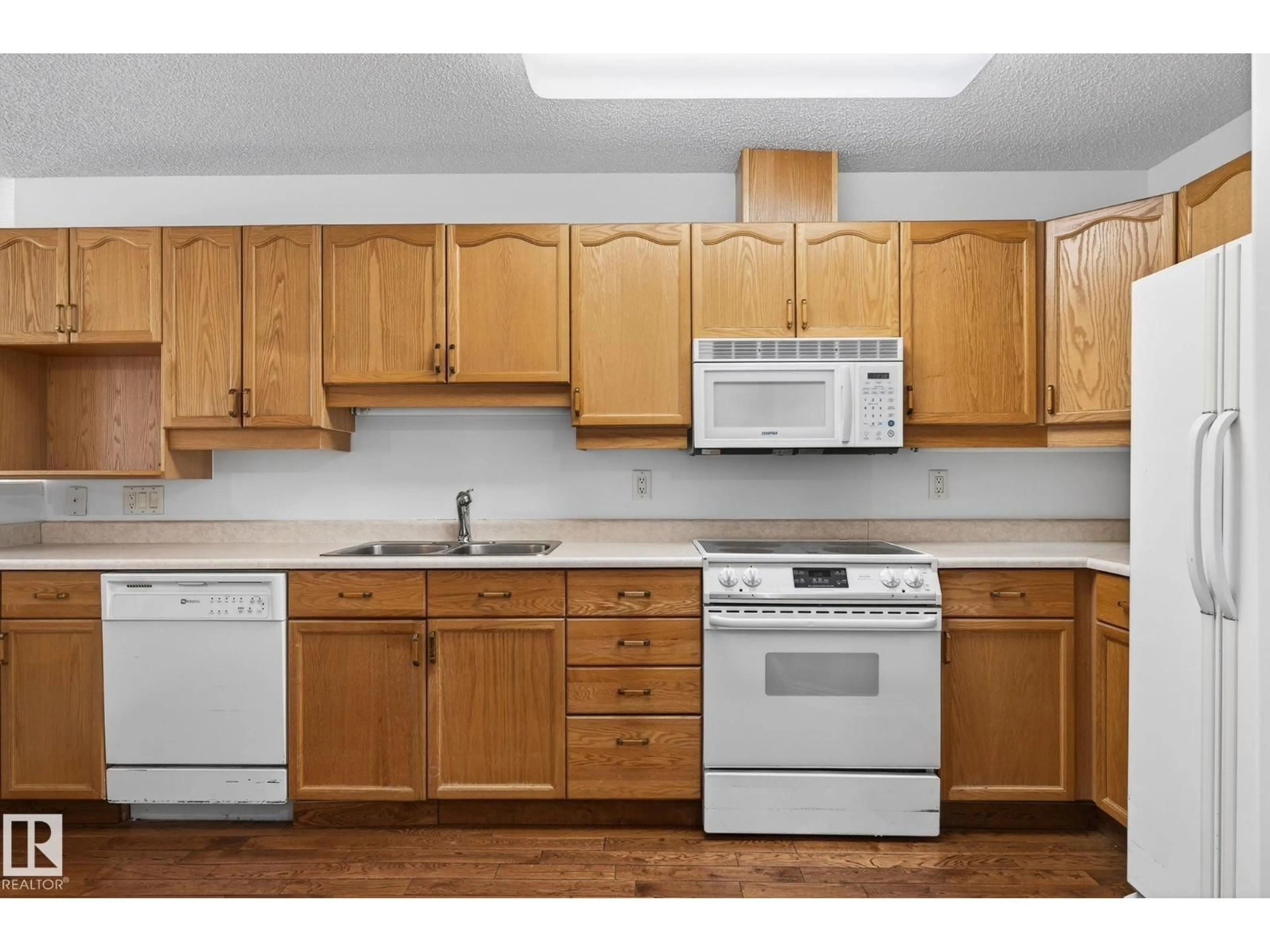 Standard kitchen, wood/laminate floor for #303 - 7839 96 ST, Edmonton Alberta T6C4R4