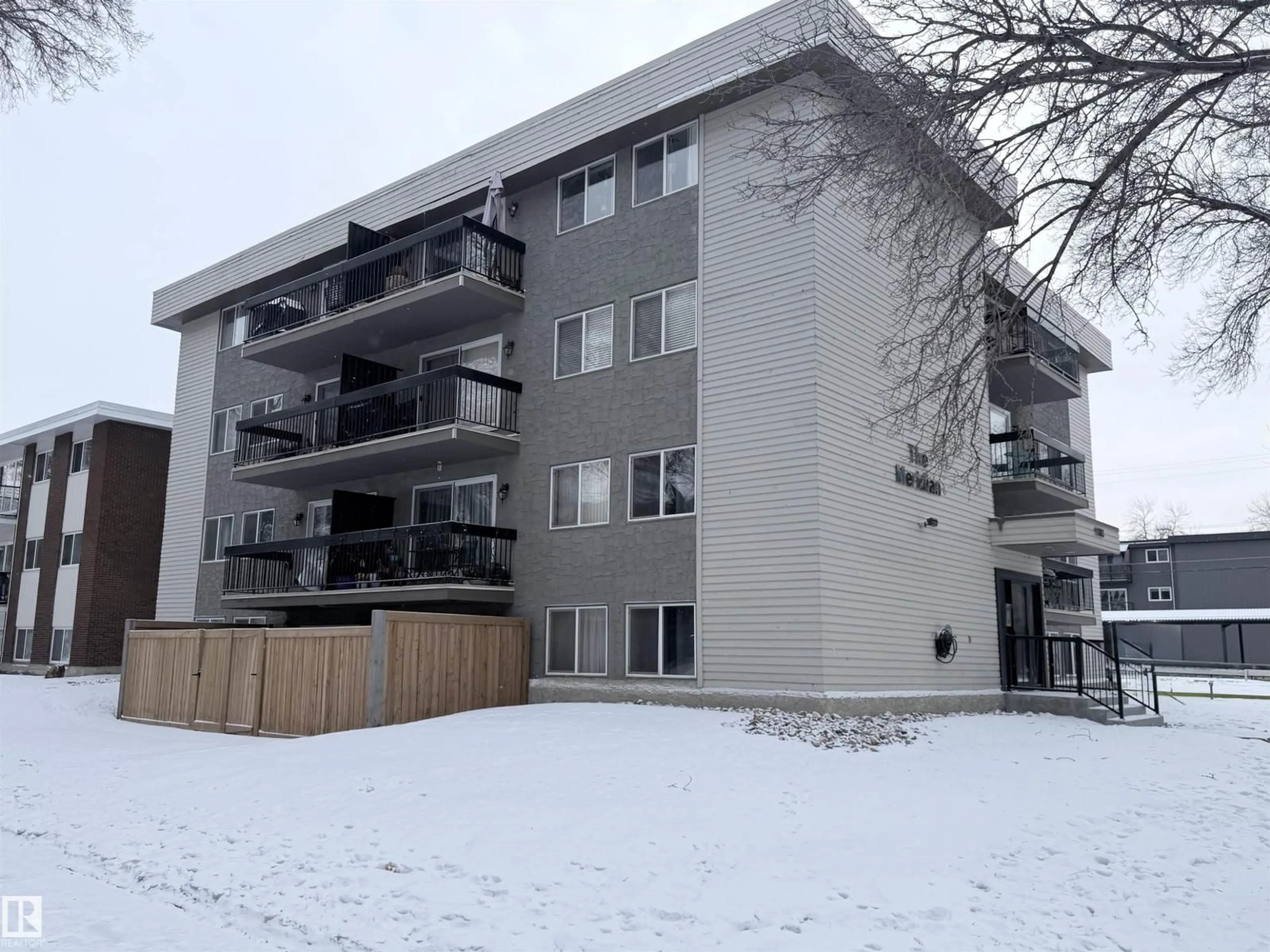 A pic from outside/outdoor area/front of a property/back of a property/a pic from drone, building for #102 - 11303 103 AV, Edmonton Alberta T5K1S1