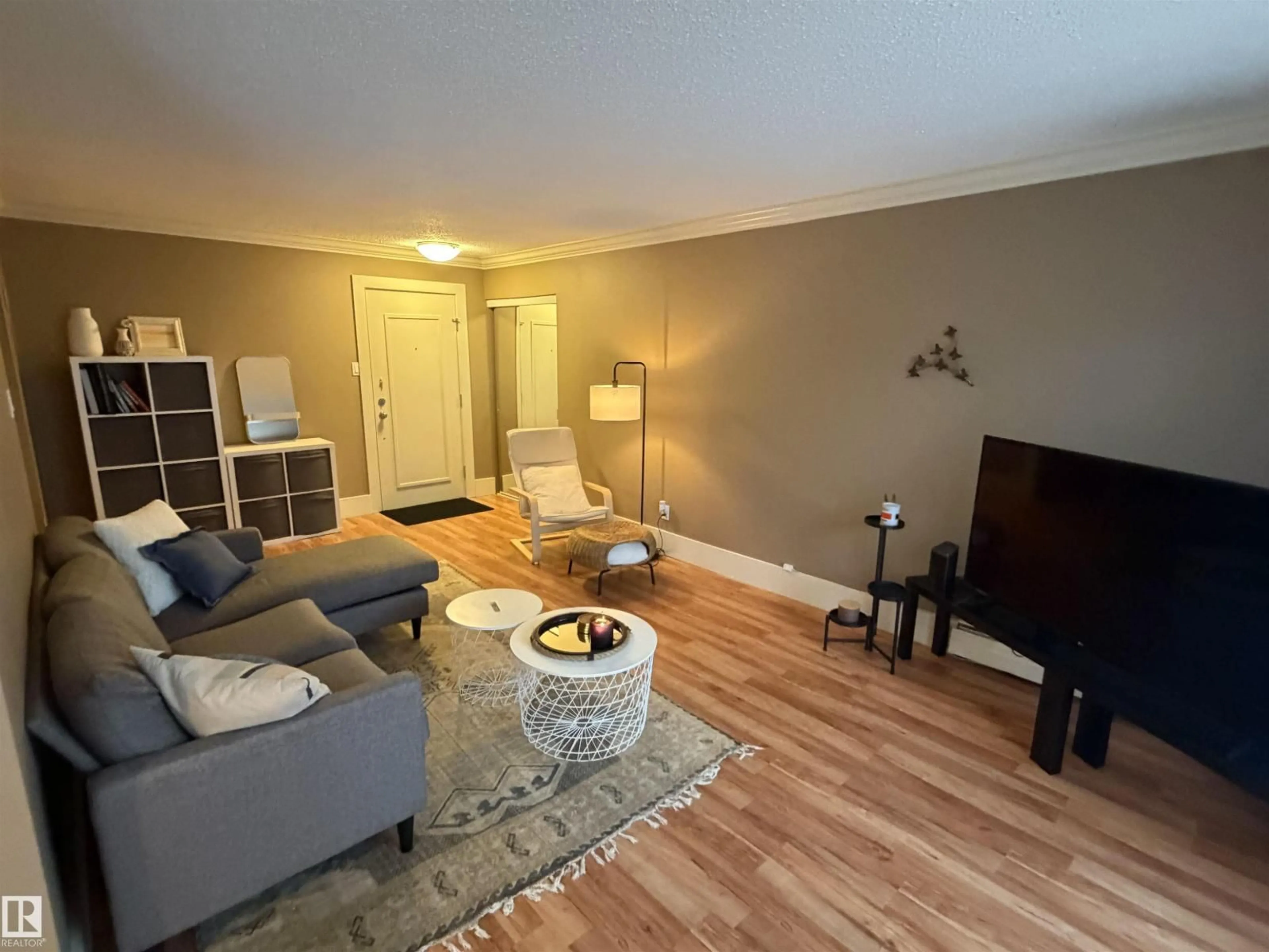 Living room with furniture, unknown for #102 - 11303 103 AV, Edmonton Alberta T5K1S1