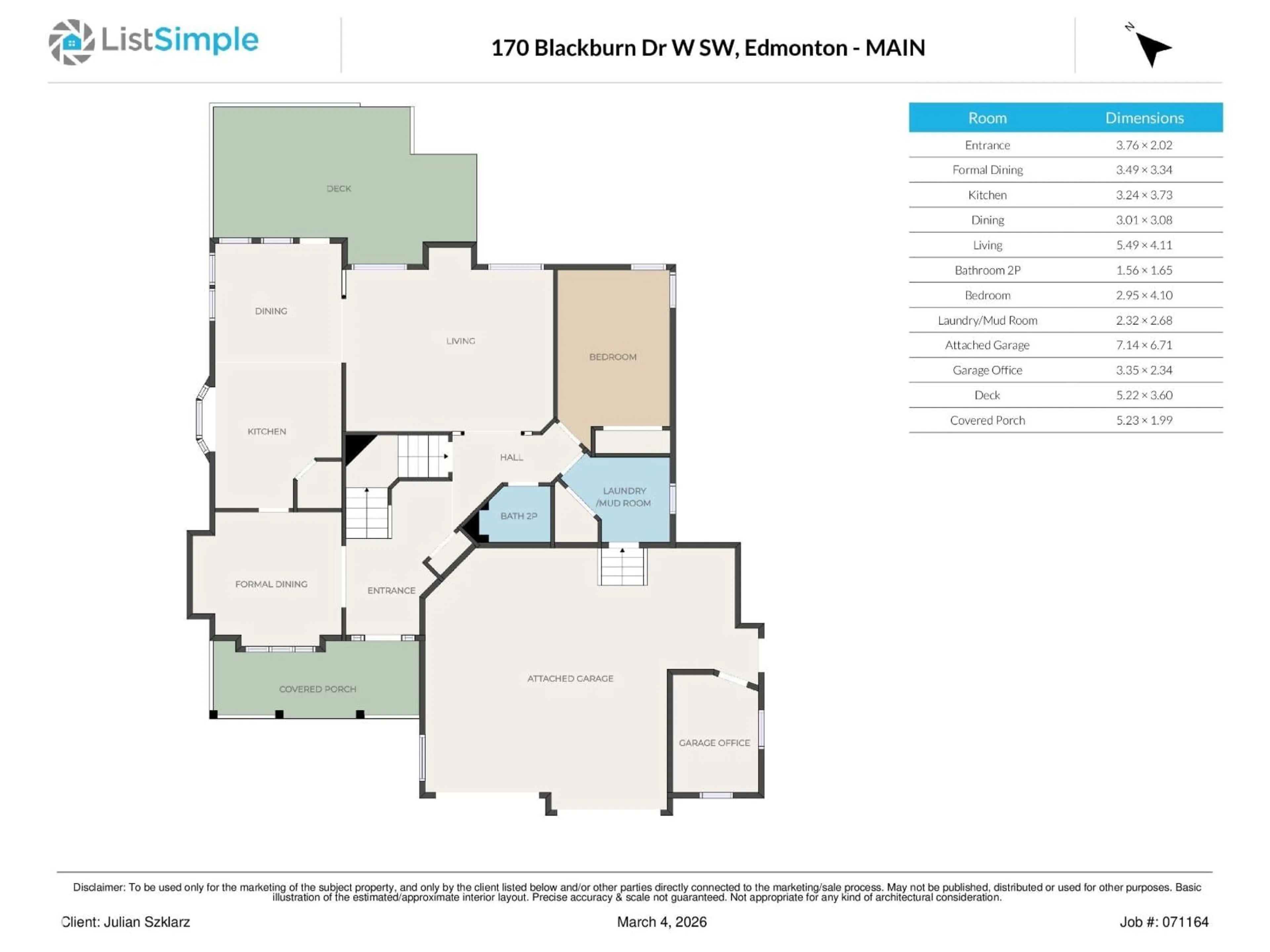 Floor plan for 170 BLACKBURN DR, Edmonton Alberta T6W1B6