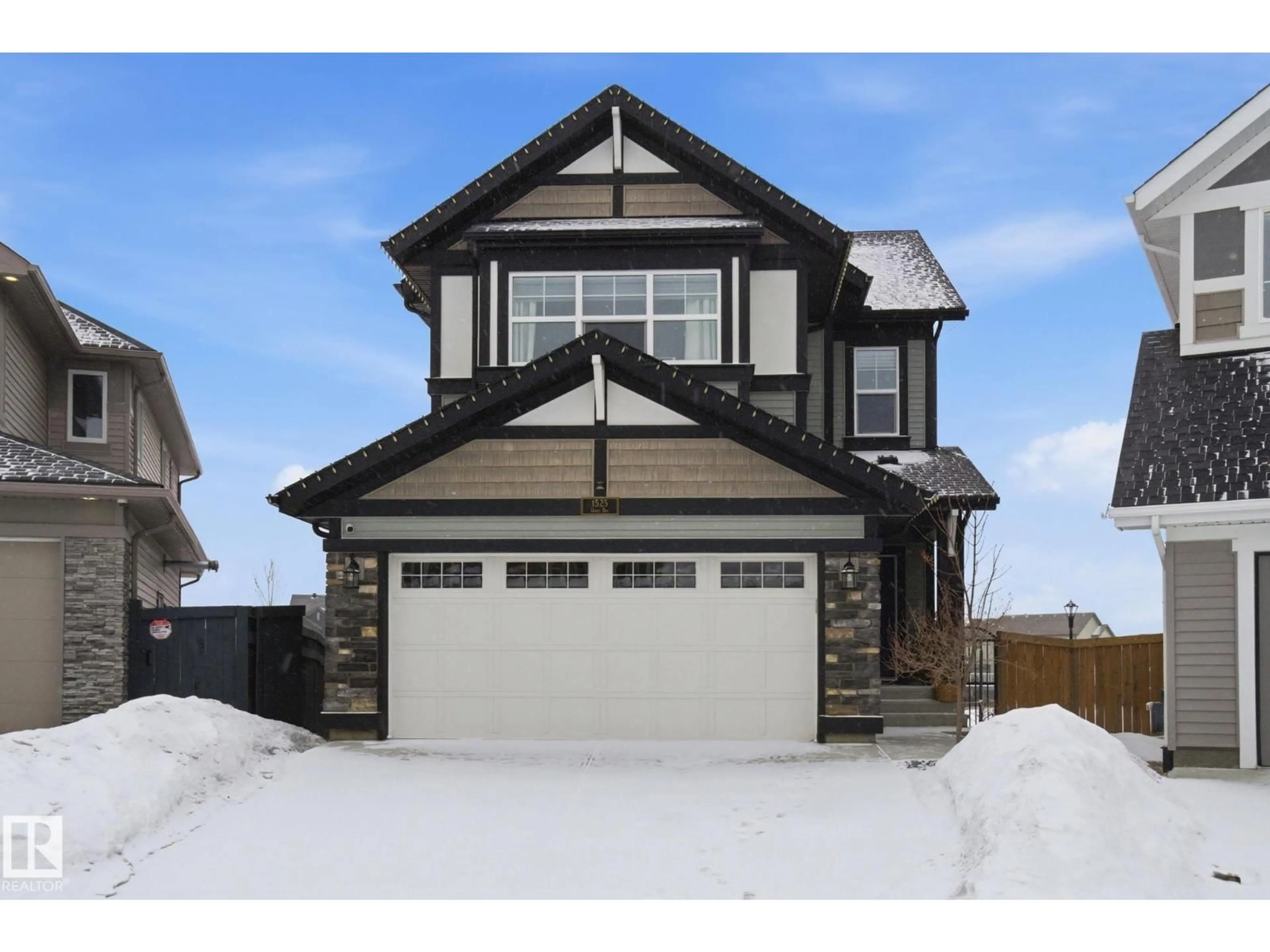 Home with vinyl exterior material, street for SW - 1525 DARBY BAY BA, Edmonton Alberta T6W4N5