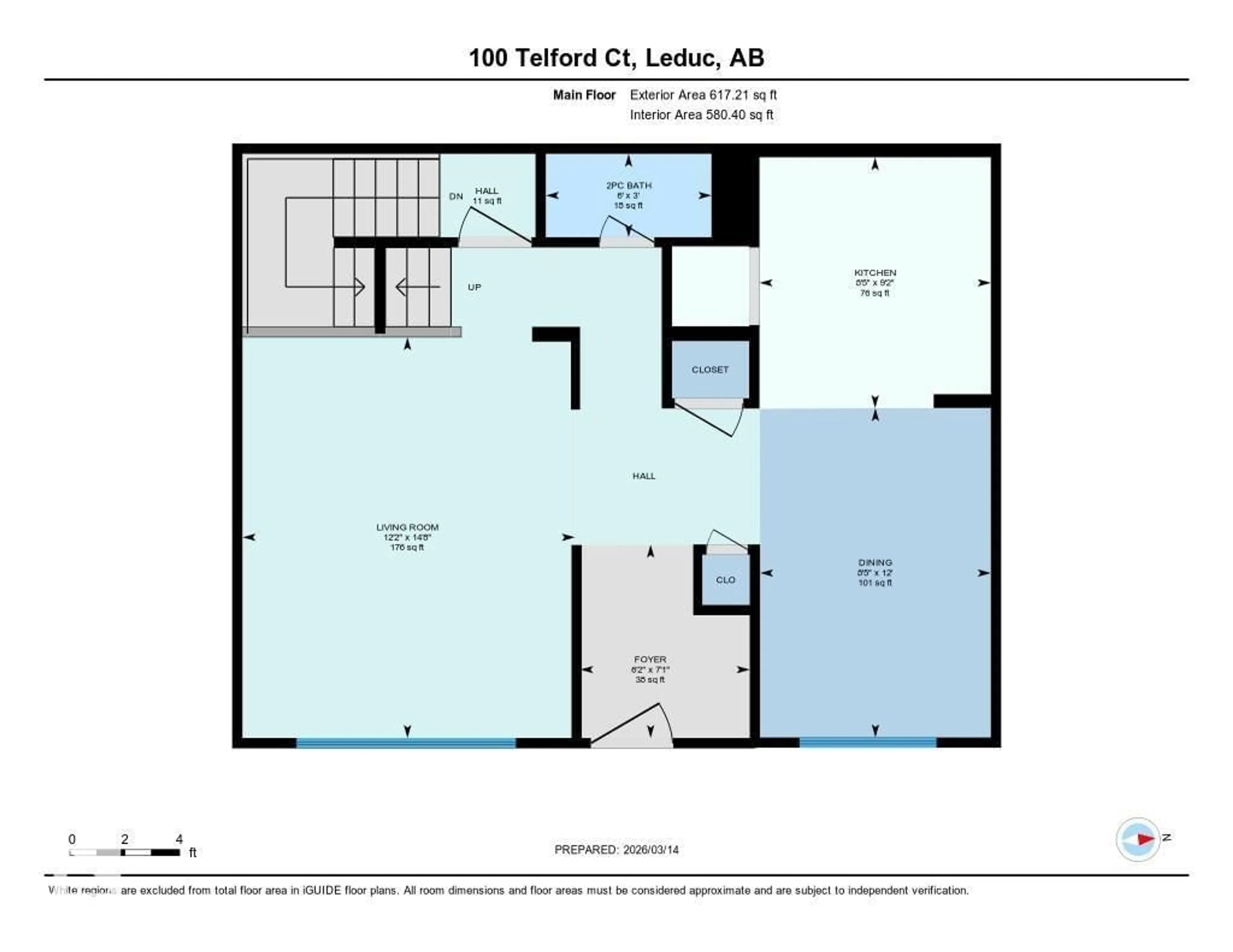 Floor plan for 100 TELFORD, Leduc Alberta T9E5M2