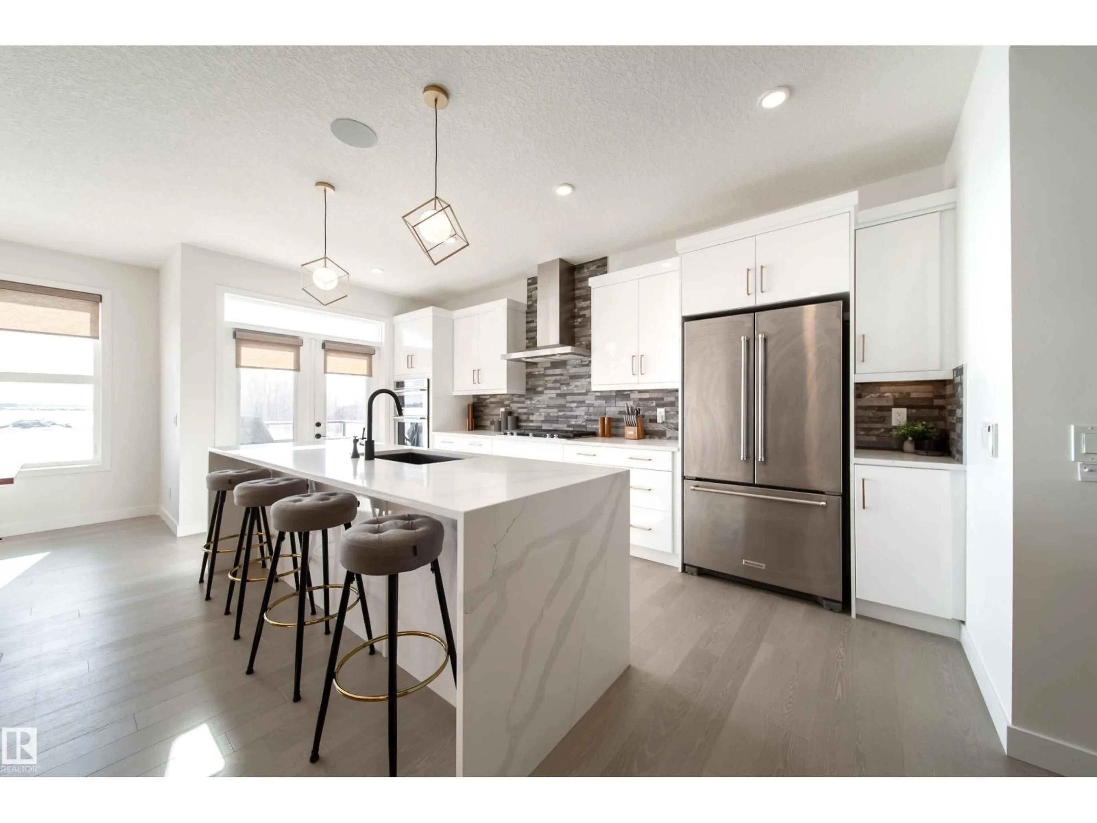 Open concept kitchen, ceramic/tile floor for 19 STURTZ PL, Leduc Alberta T9E1M6