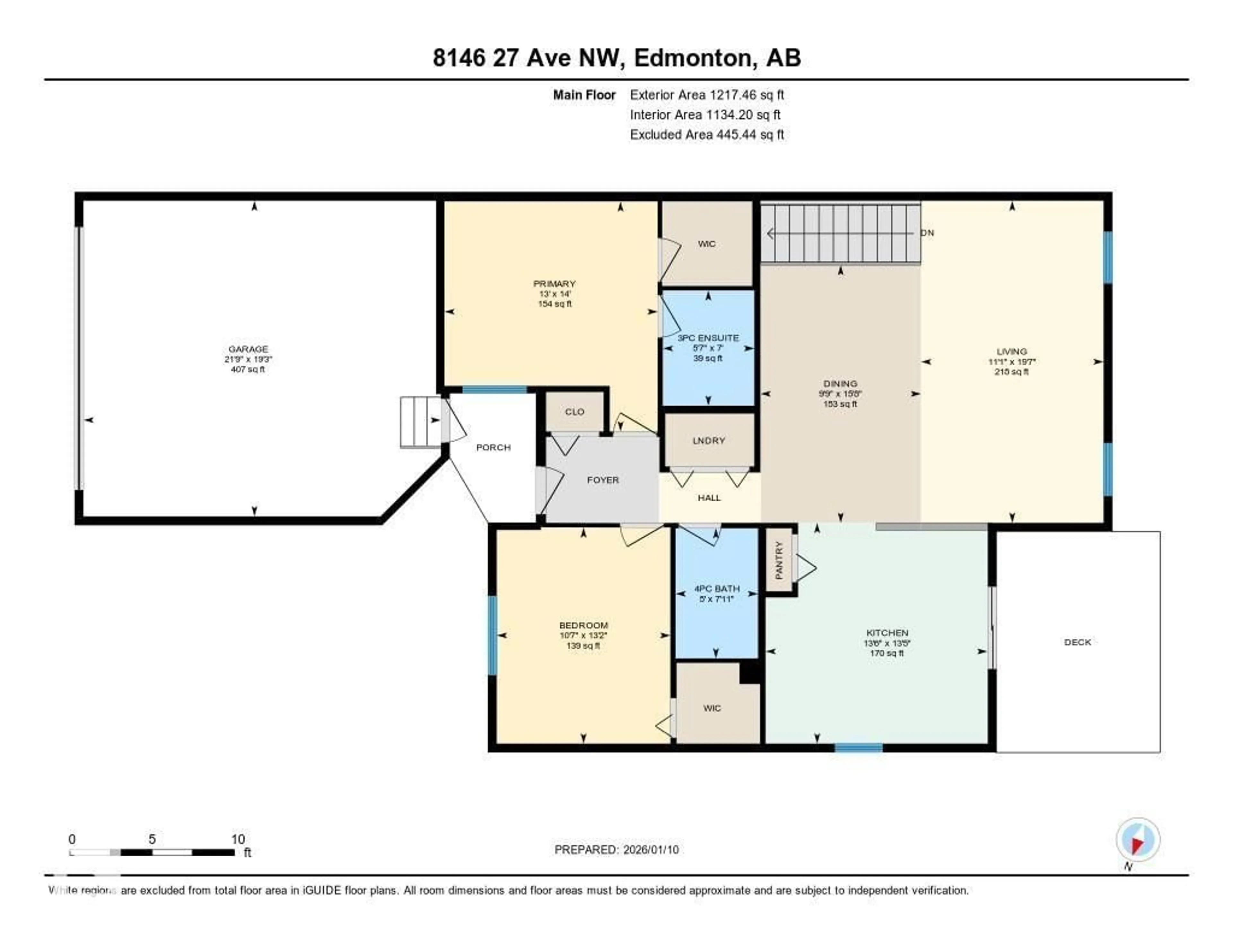 Floor plan for 8146 27 AV, Edmonton Alberta T6K4C9