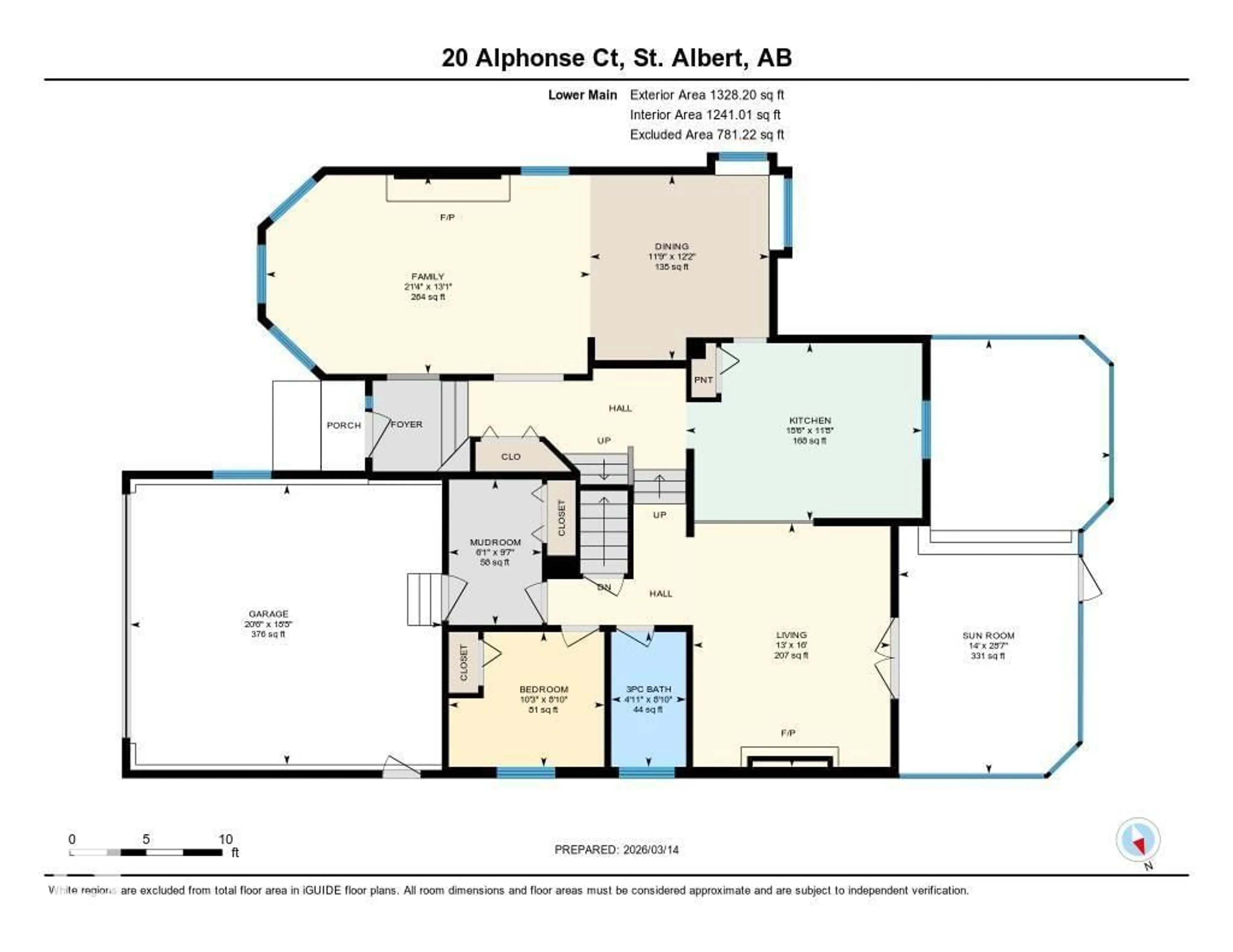 Floor plan for 20 ALPHONSE CT, St. Albert Alberta T8N5N9