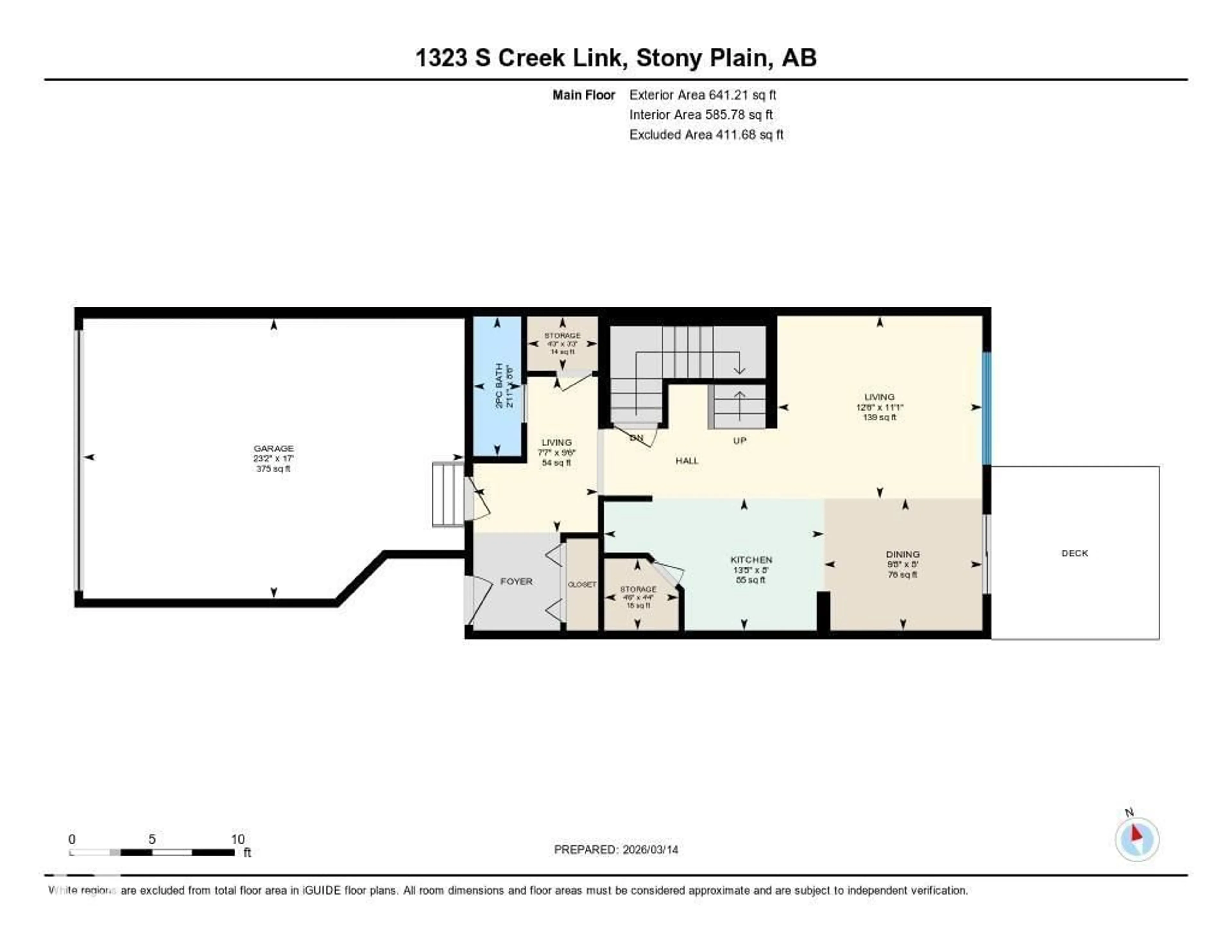 Floor plan for 1323 SOUTH CREEK LI, Stony Plain Alberta T7Z0K6
