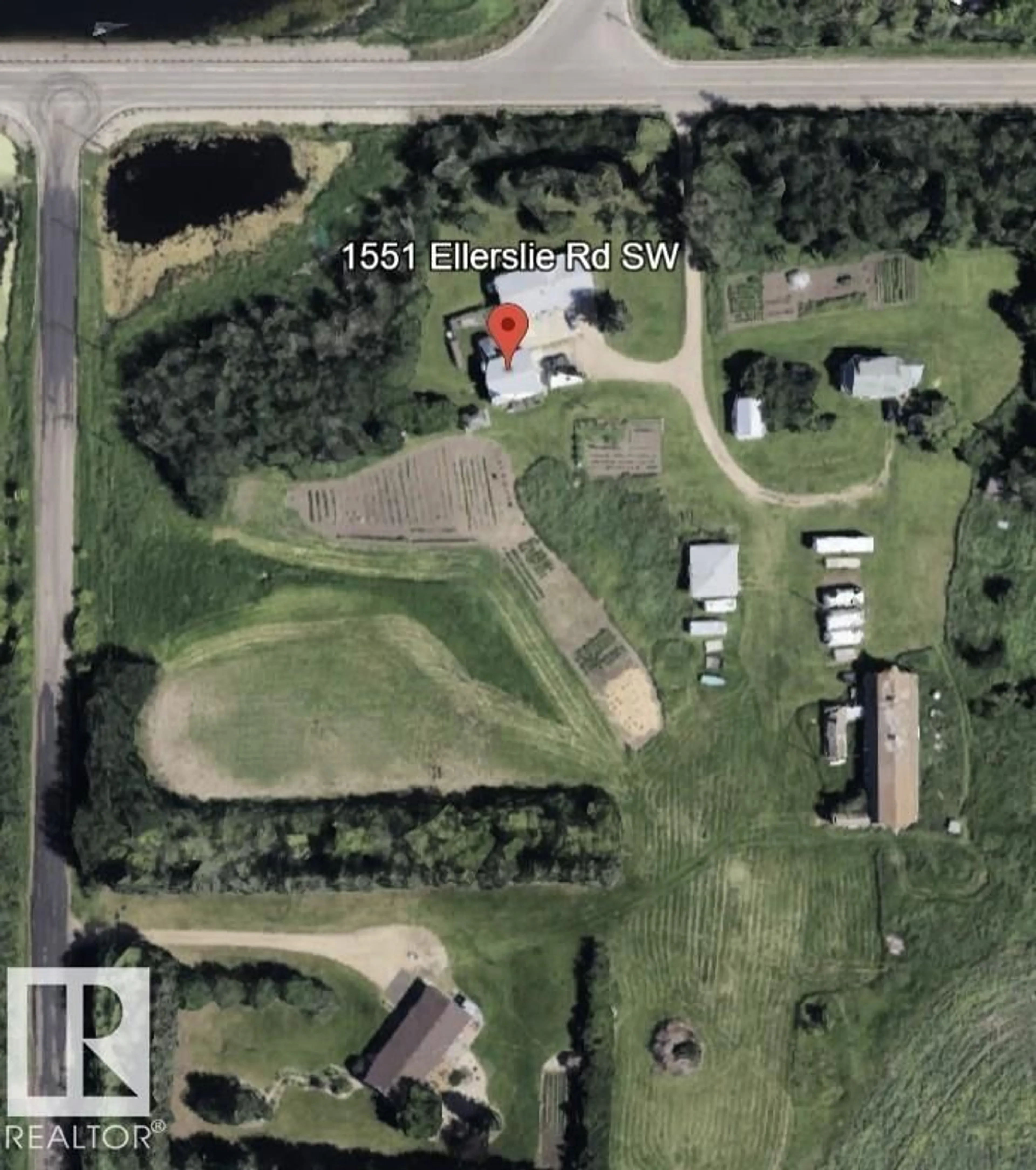A pic from outside/outdoor area/front of a property/back of a property/a pic from drone, street for 1551 ELLERSLIE RD, Edmonton Alberta T6X1A7