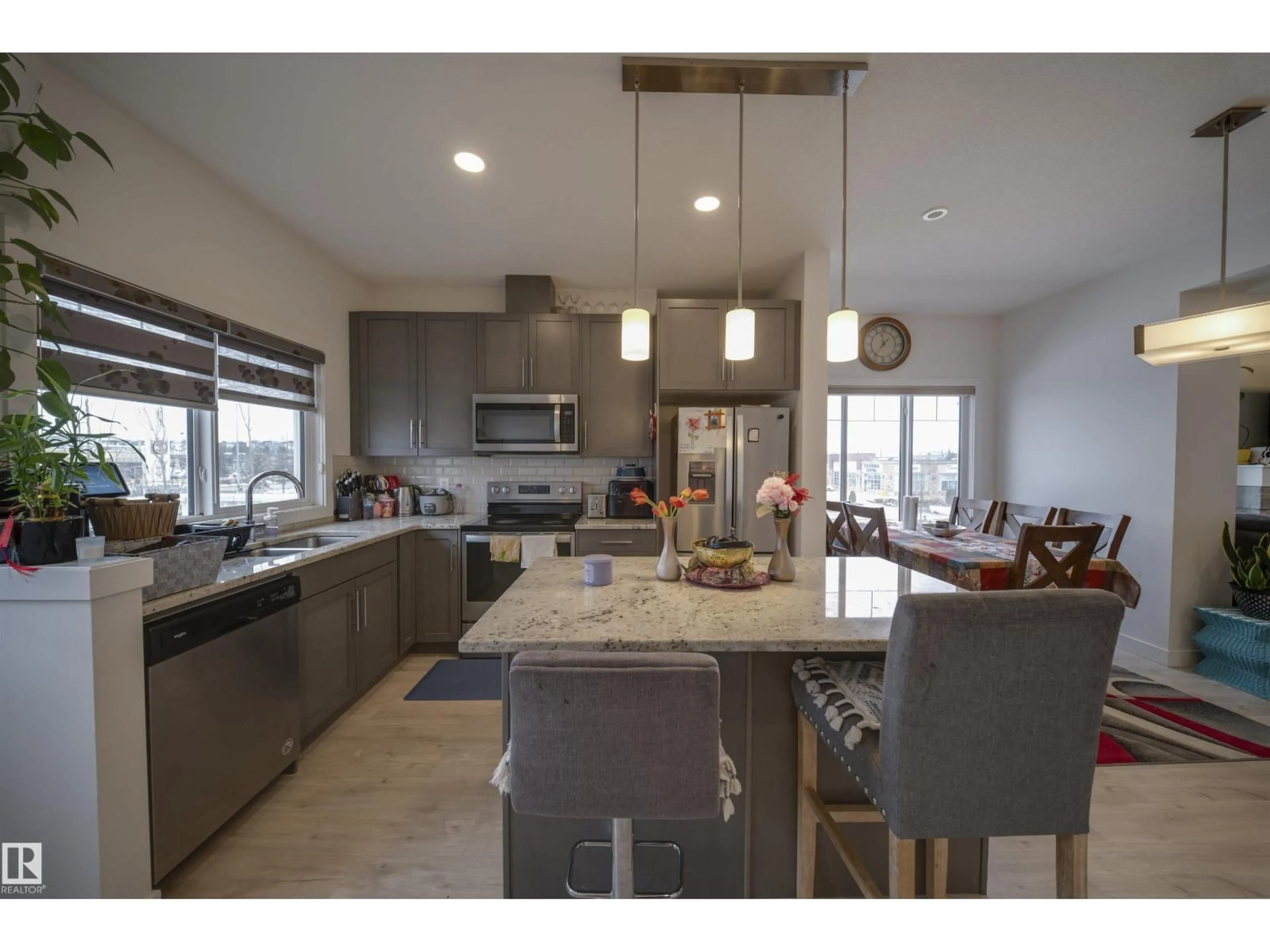 Open concept kitchen, ceramic/tile floor for #62 - 2215 24 ST, Edmonton Alberta T6T1A6
