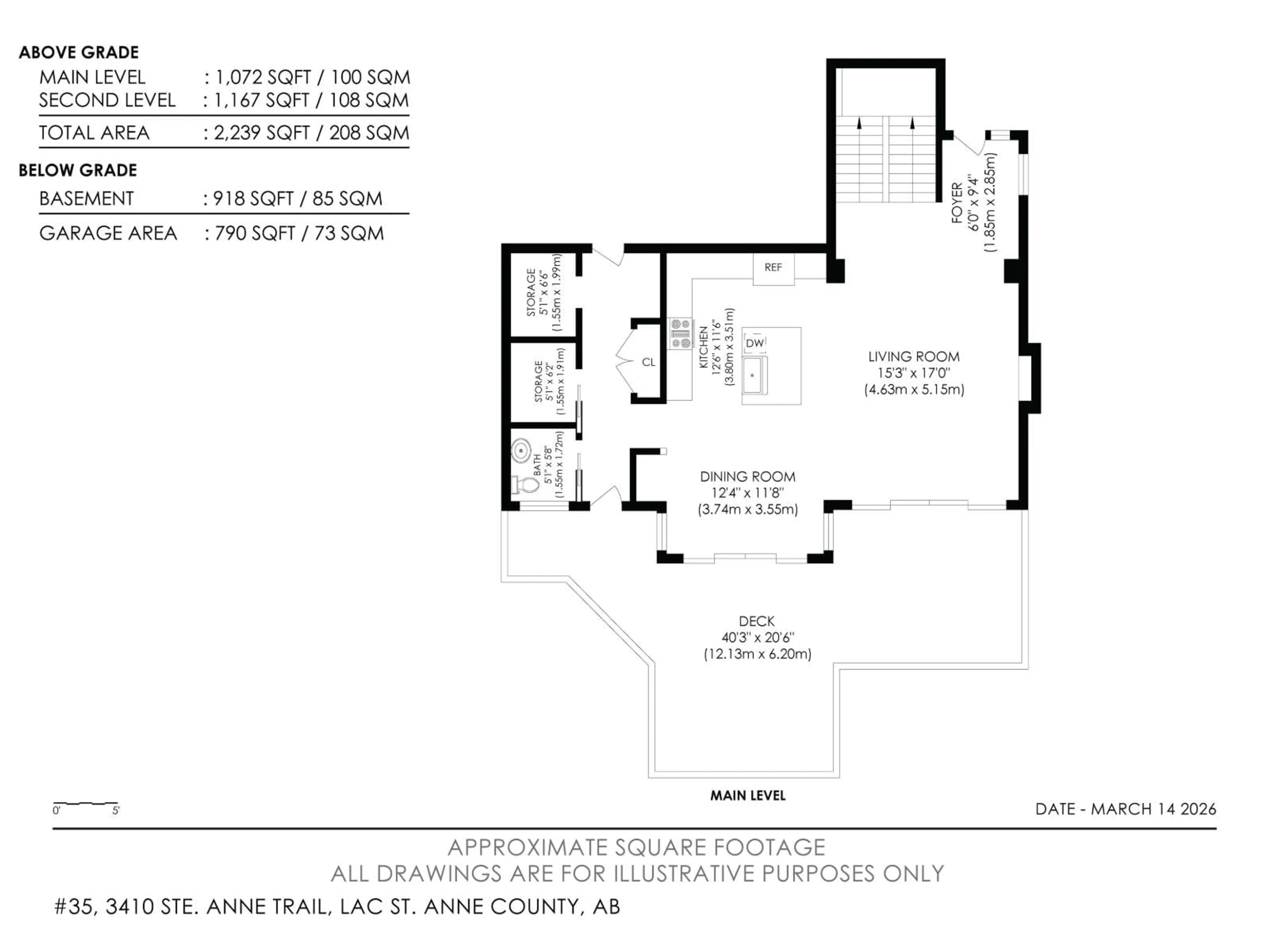 Floor plan for 35 - 3410 STE. ANNE TR, Rural Lac Ste. Anne County Alberta T0E0A1