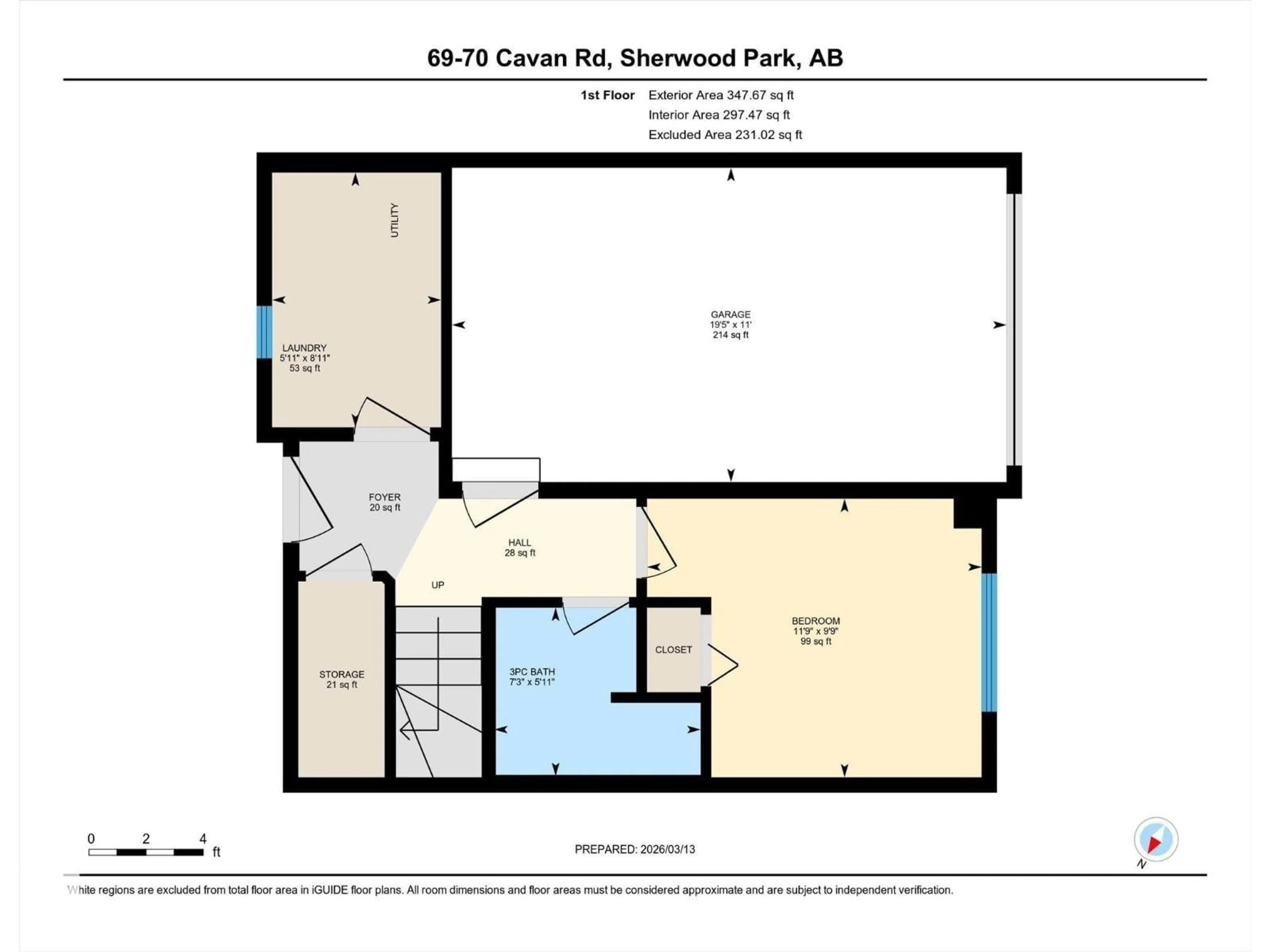 Floor plan for 70 - 69 CAVAN RD, Sherwood Park Alberta T8H2K7