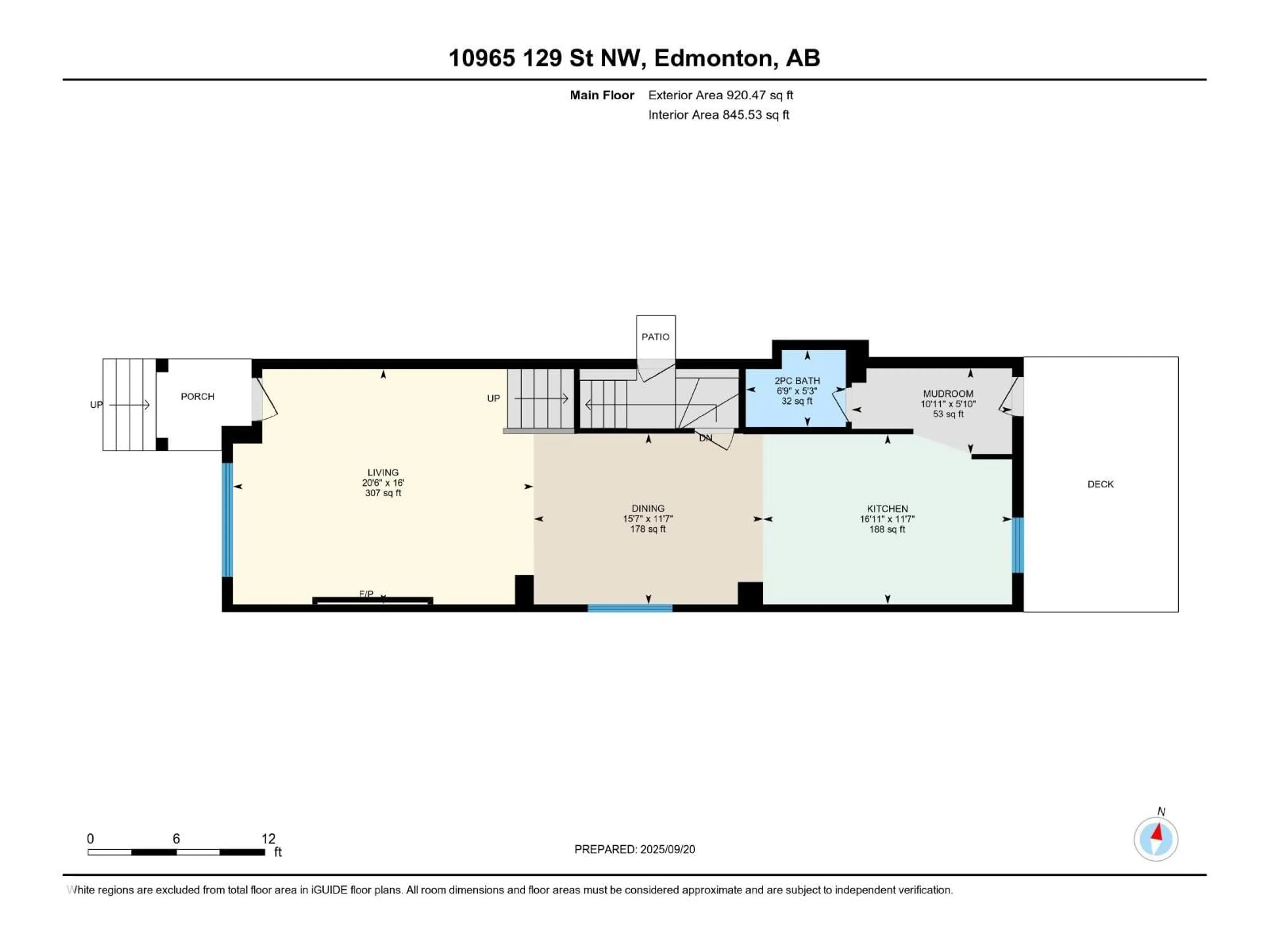 Floor plan for 10965 129 ST, Edmonton Alberta T5M0Y2