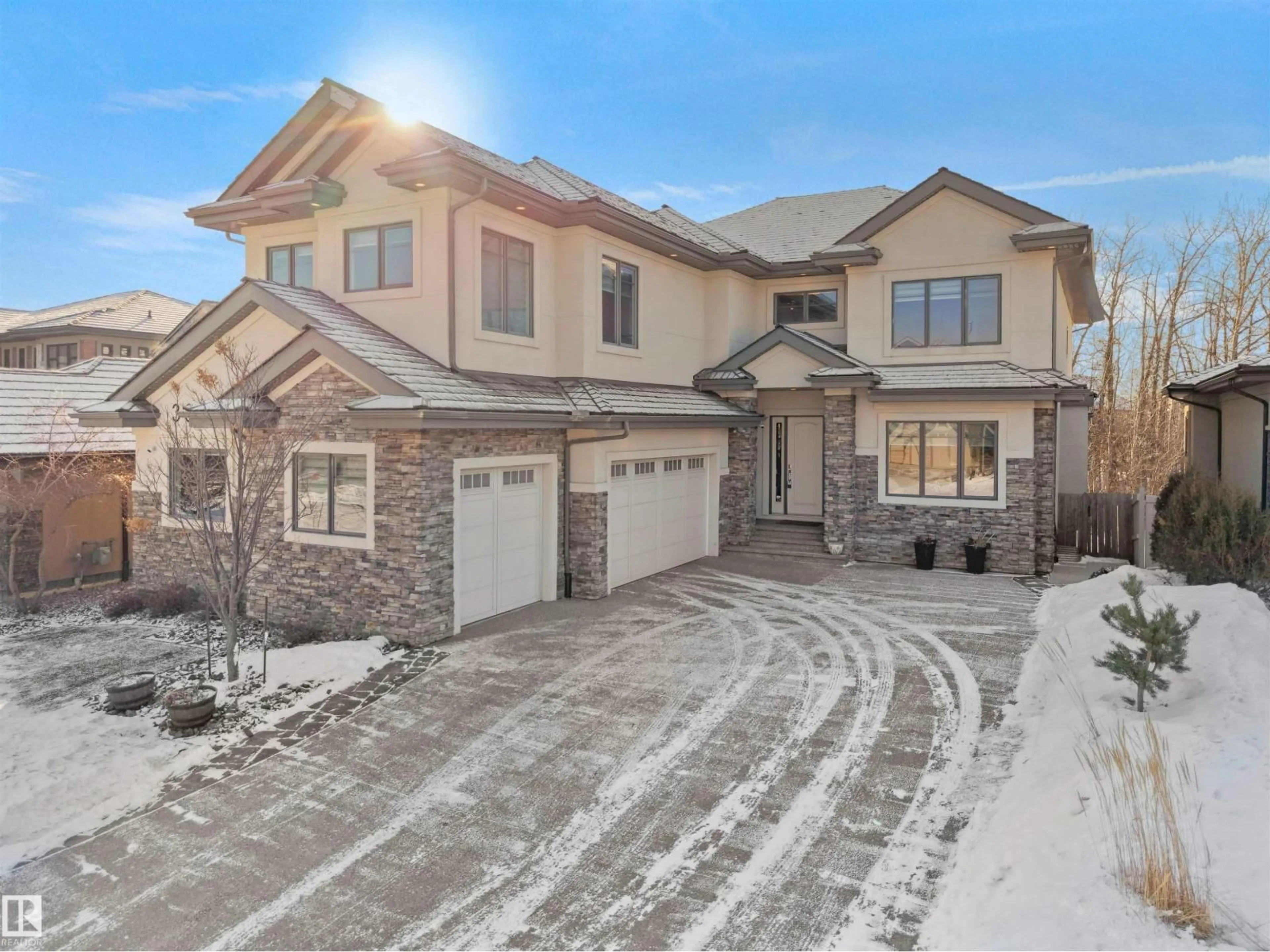 Home with brick exterior material, street for 3332 CAMERON HEIGHTS LANDING LD, Edmonton Alberta T6M0M7