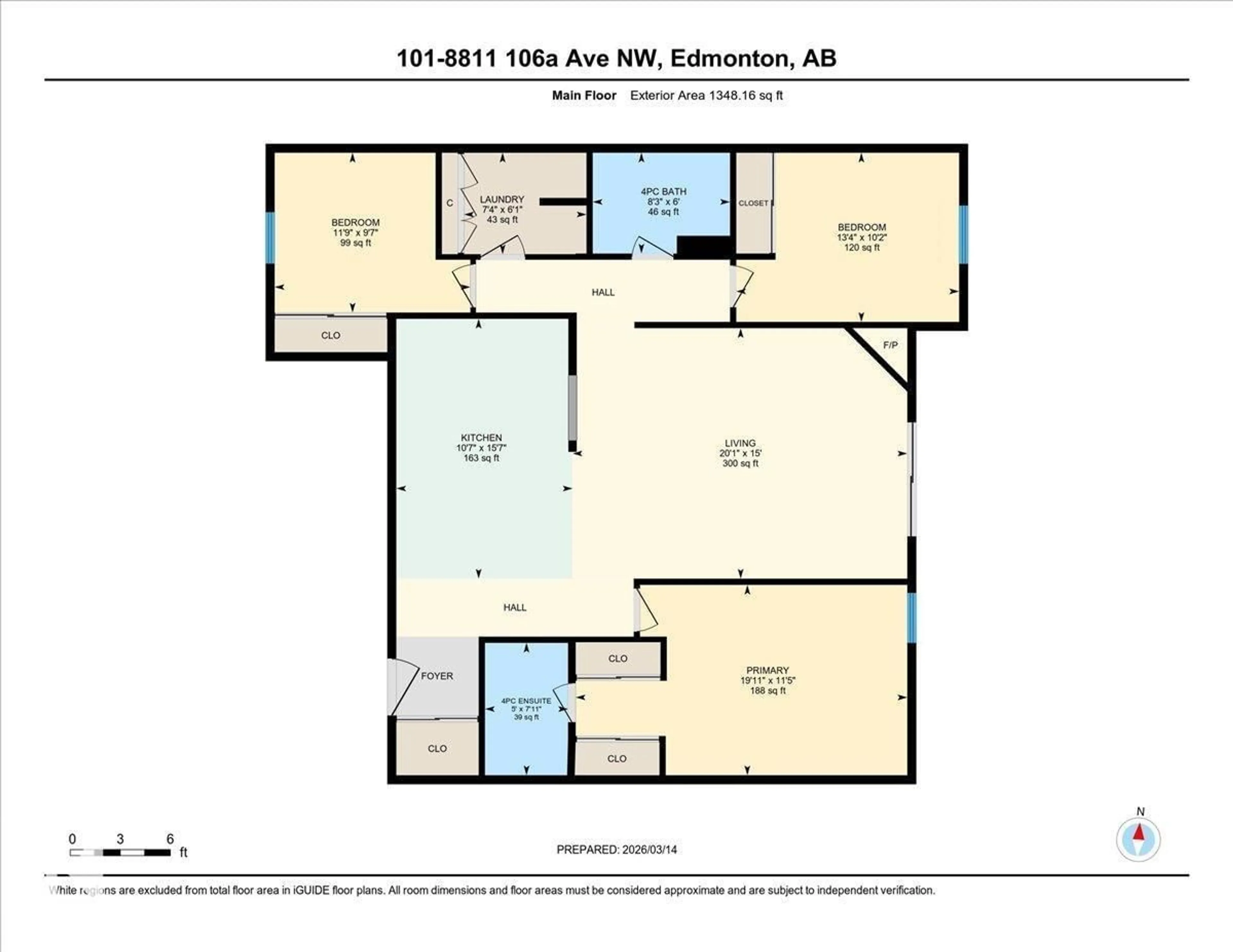 Floor plan for #101 - 8811 106A AV NW, Edmonton Alberta T5H3Y7