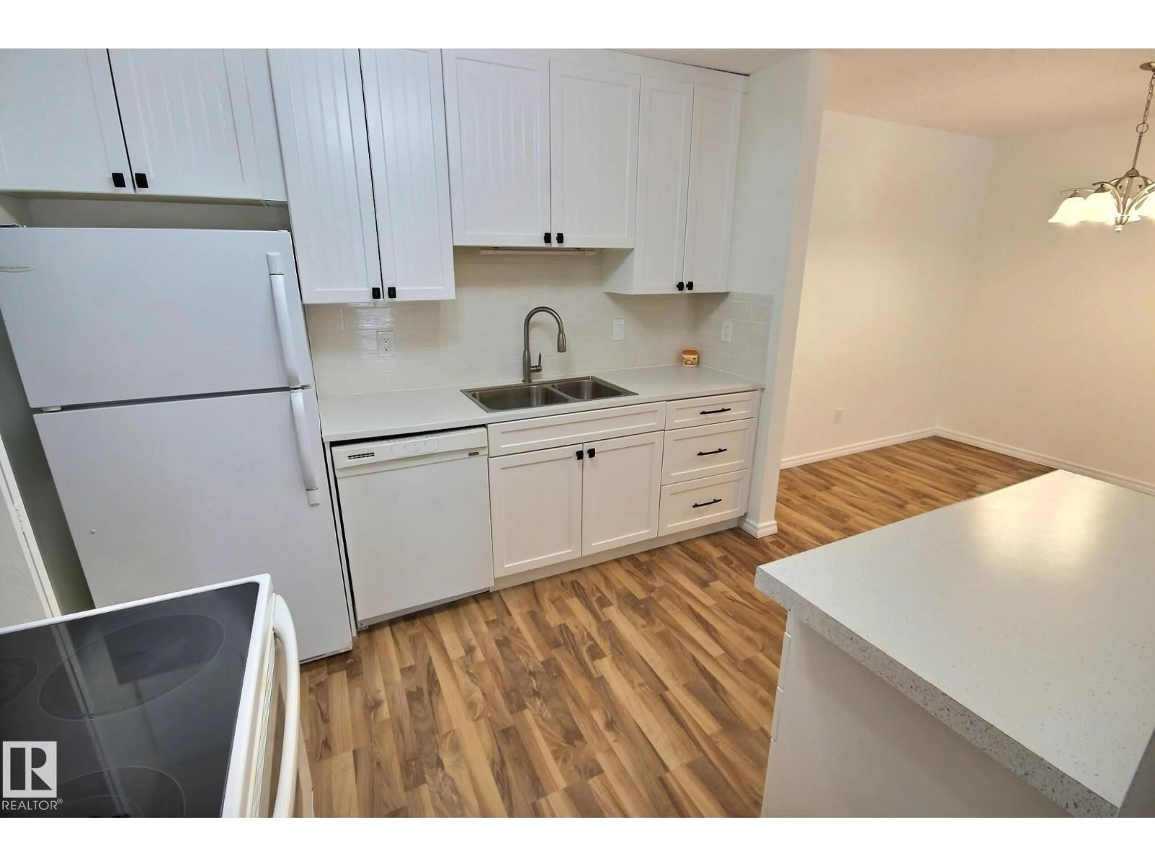 Standard kitchen, wood/laminate floor for #11 - 1503 MILL WOODS RD E, Edmonton Alberta T6L4C2