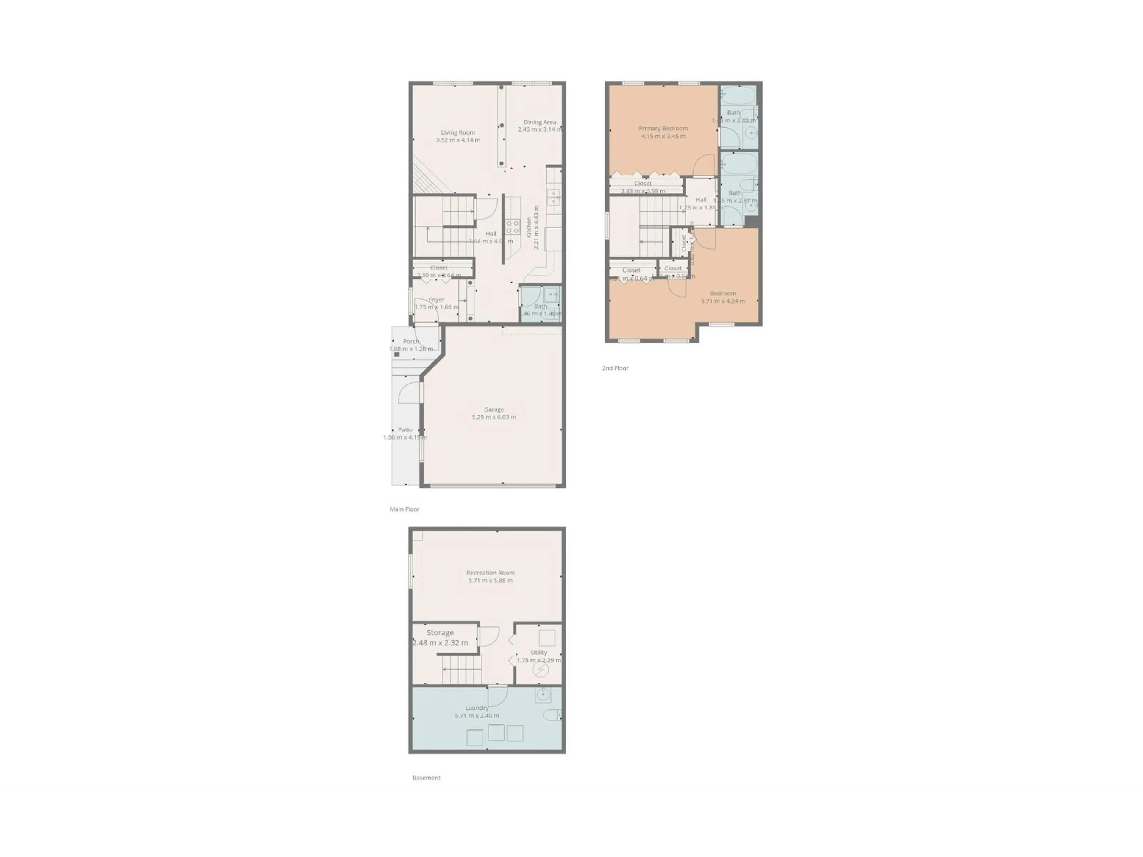 Floor plan for NW - 3716 160A AV, Edmonton Alberta T5Y3G1