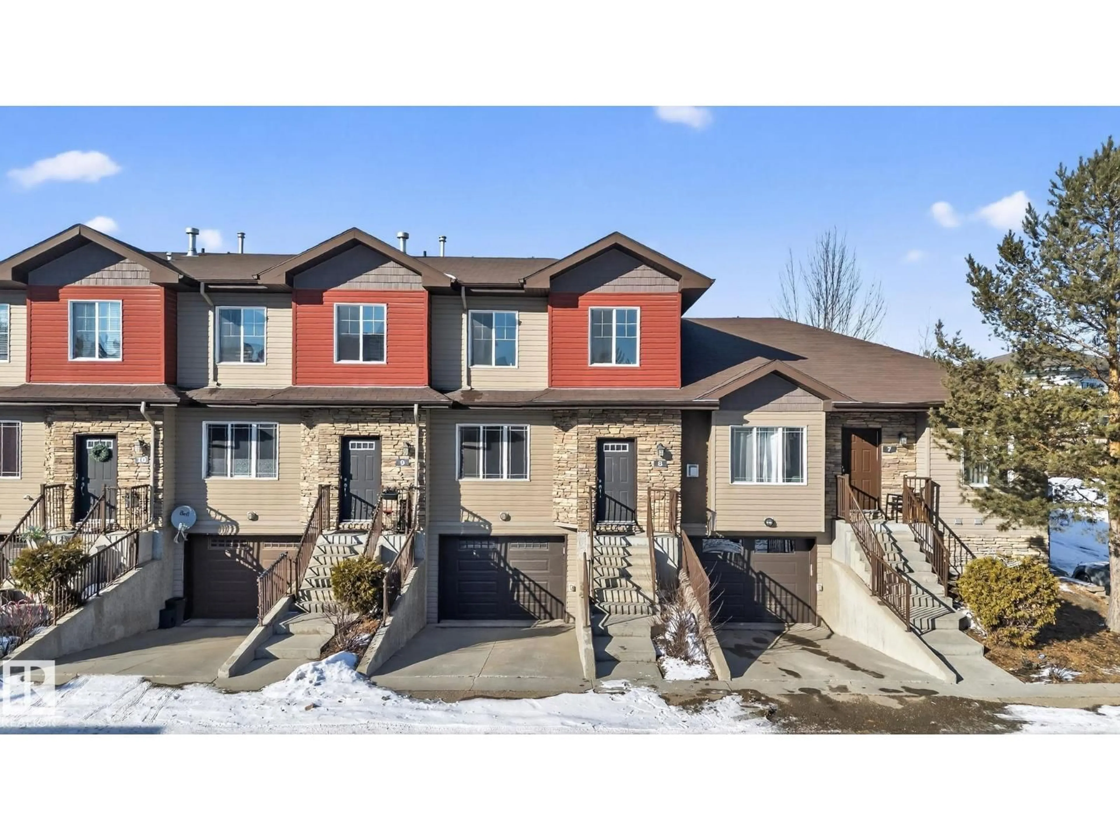 Home with brick exterior material, street for #8 - 12930 140 AV, Edmonton Alberta T6V0C4