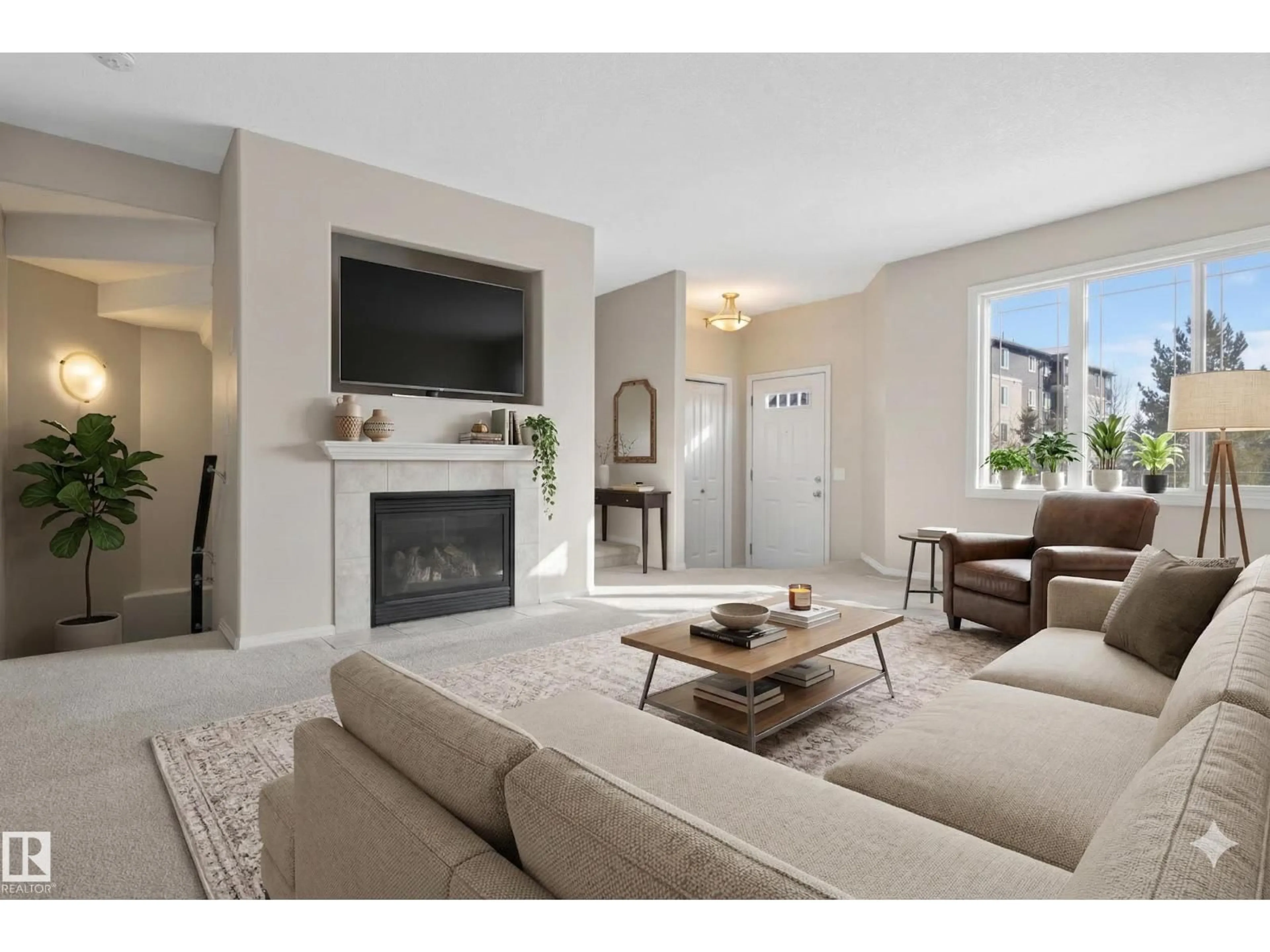 Living room with furniture, unknown for #8 - 12930 140 AV, Edmonton Alberta T6V0C4