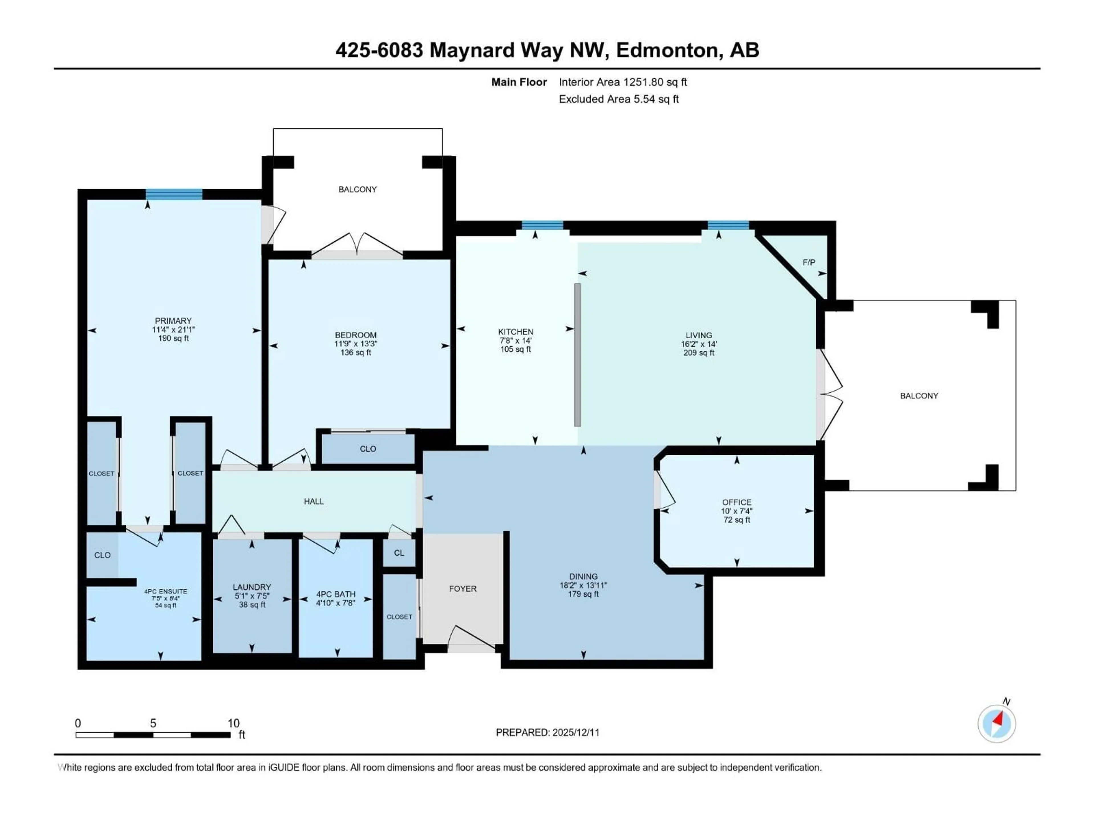 Floor plan for 6083 - 425 MAYNARD WY, Edmonton Alberta T6R0S5