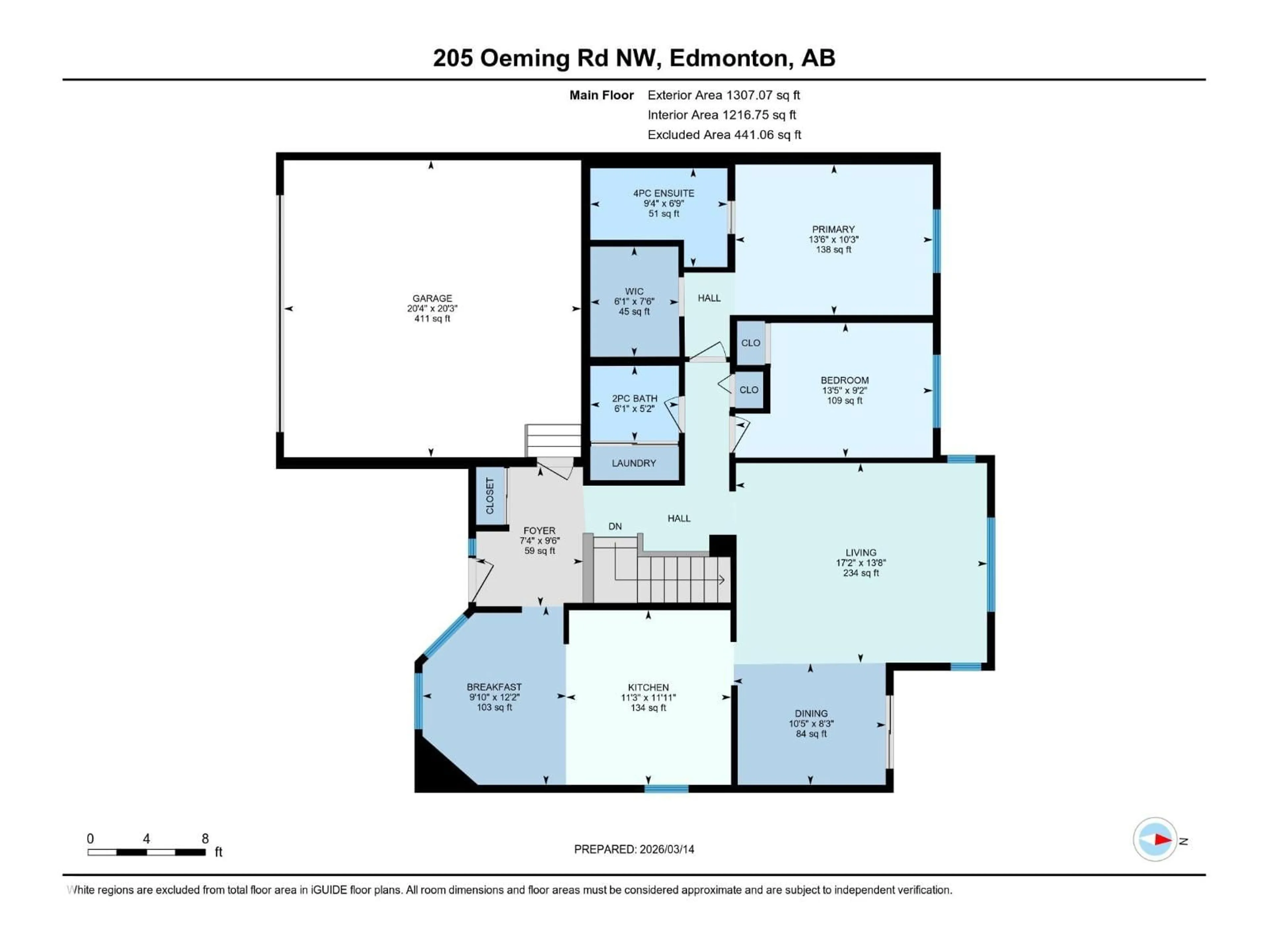 Floor plan for 205 OEMING RD, Edmonton Alberta T6R1M1