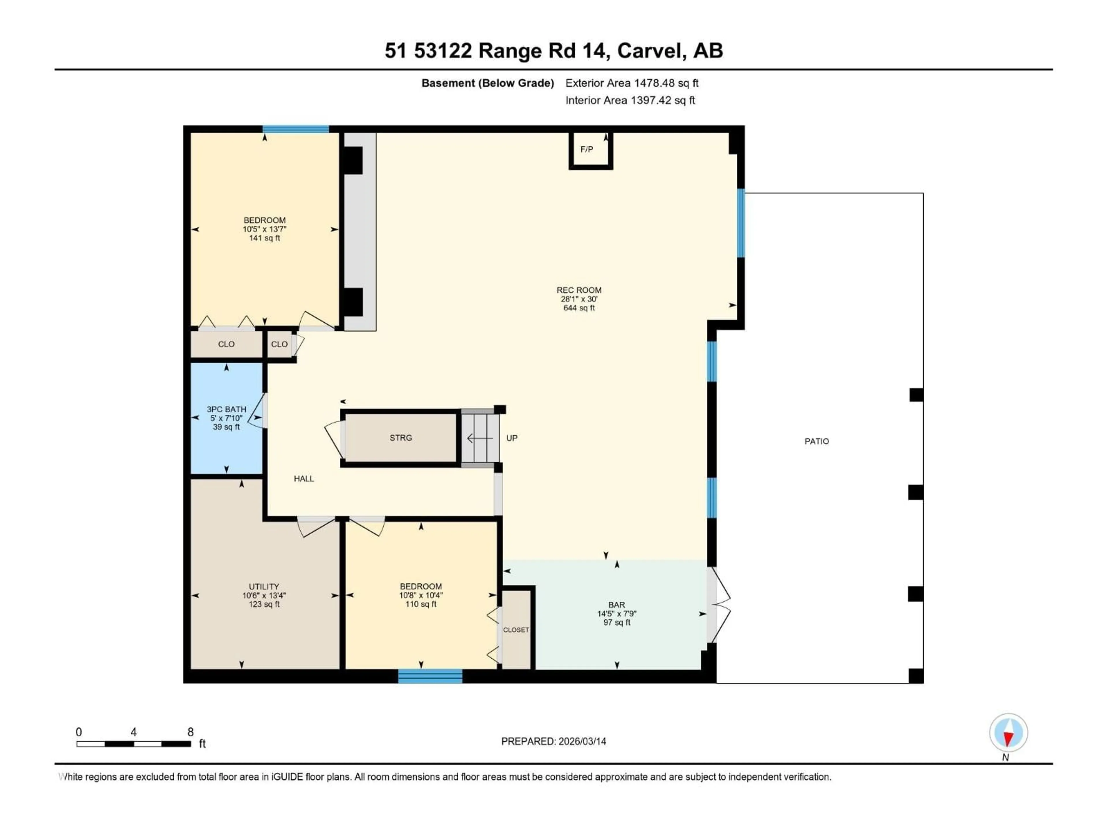 Floor plan for 51 - 53122 RGE ROAD 14, Rural Parkland County Alberta T7Y2T3