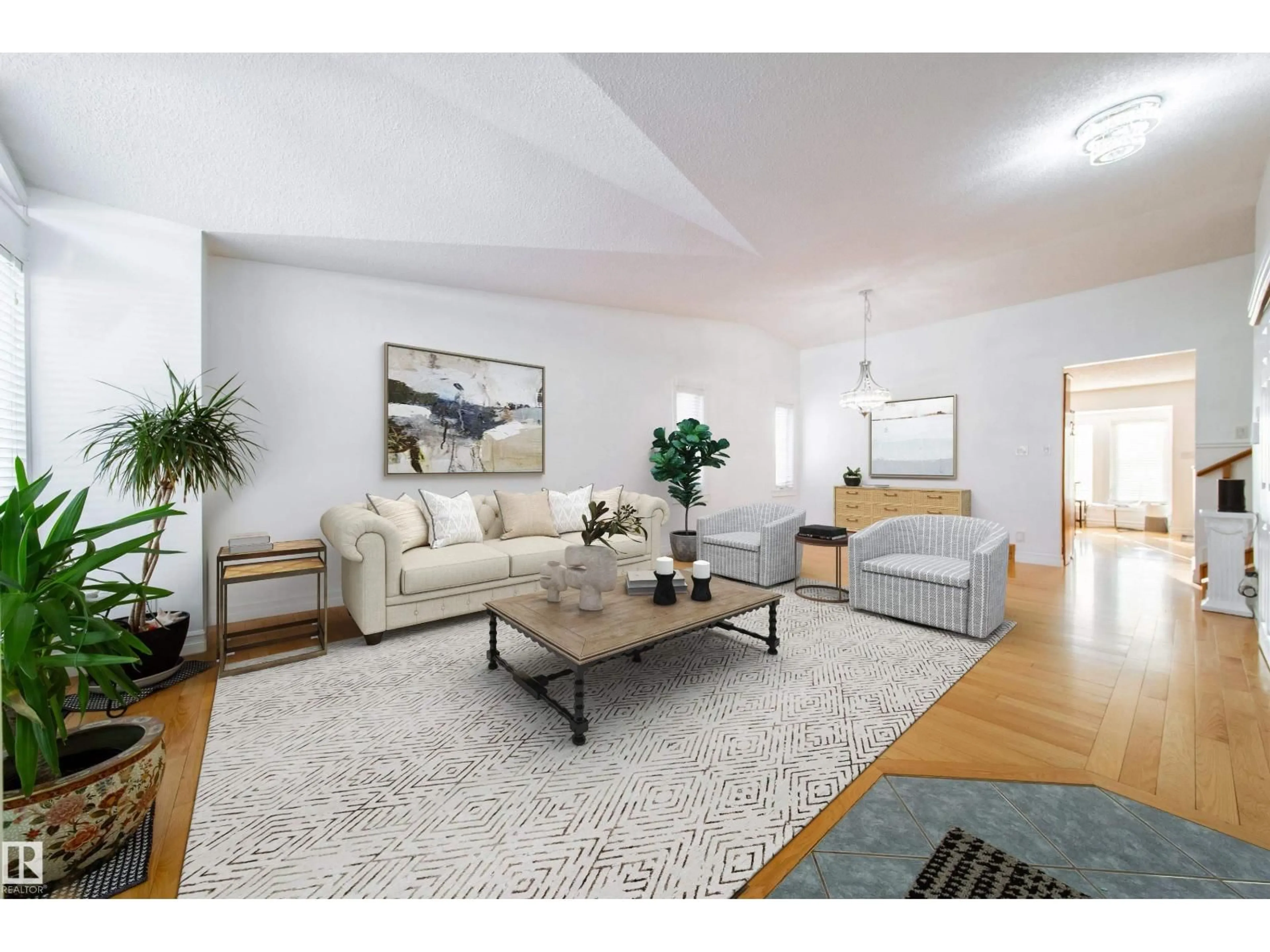 Living room with furniture, unknown for 18007 57 AV, Edmonton Alberta T6M1W1