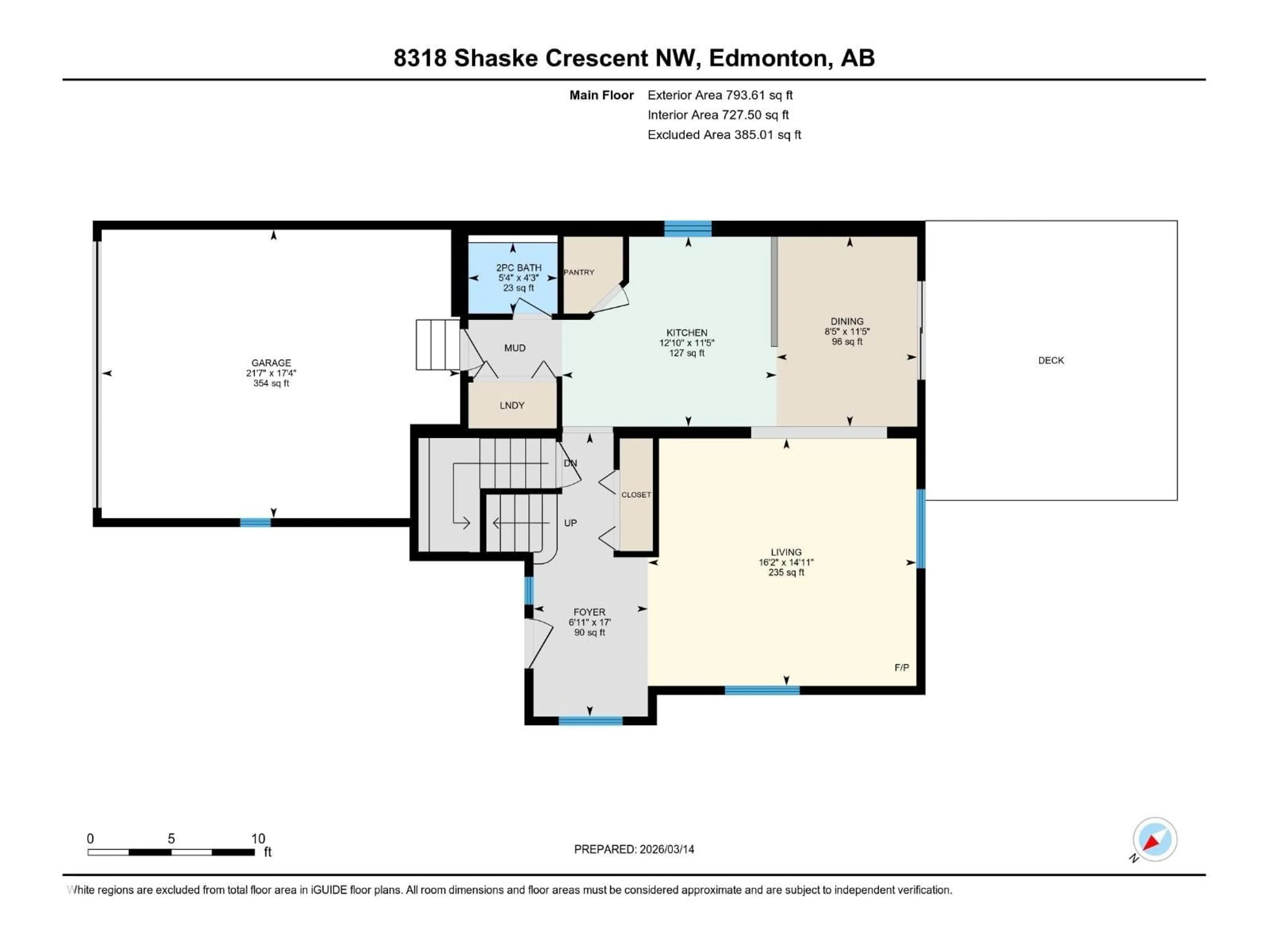 Floor plan for 8318 SHASKE CR, Edmonton Alberta T6R3V8