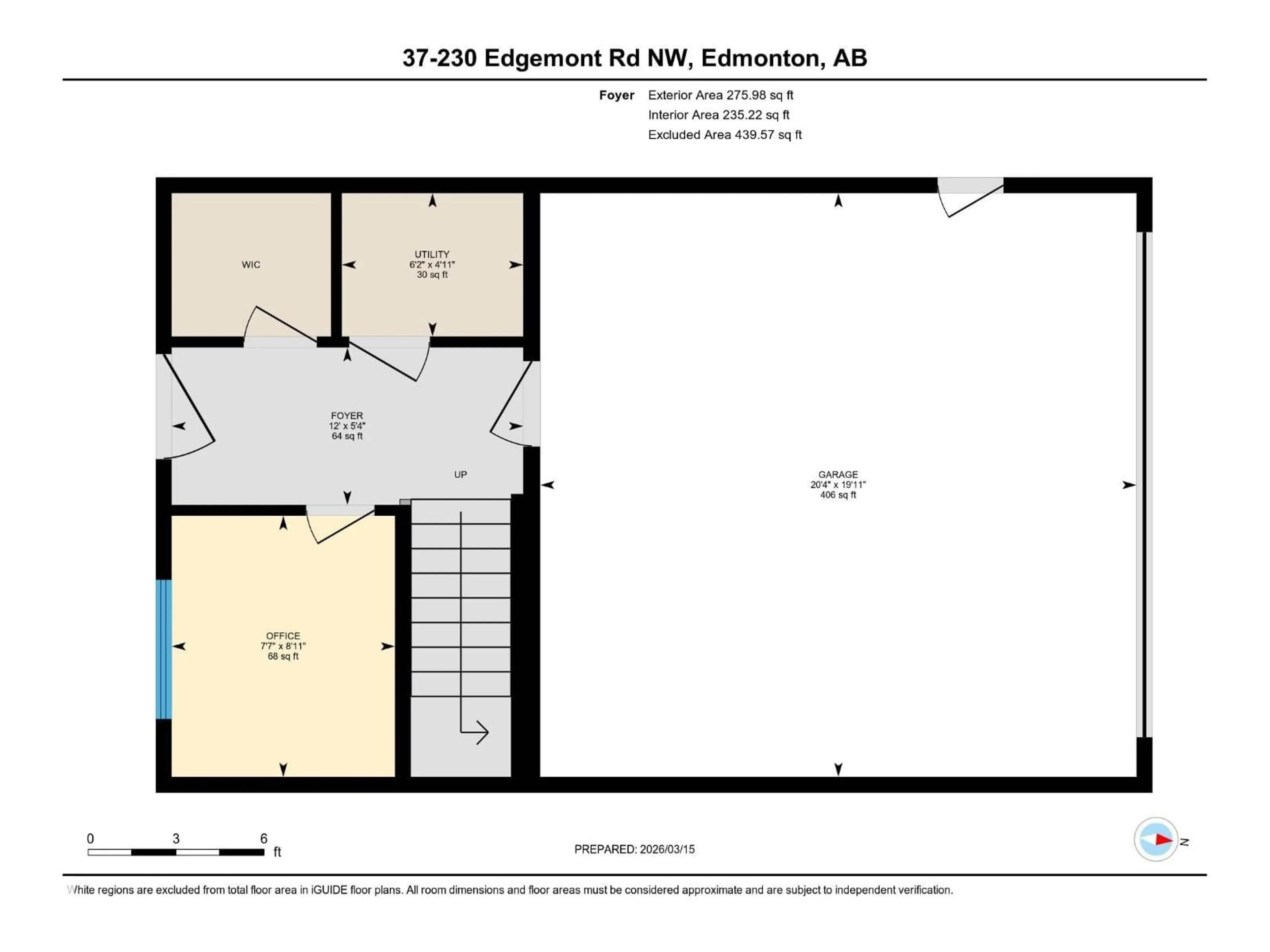Floor plan for #37 - 230 EDGEMONT RD, Edmonton Alberta T6M0Y8