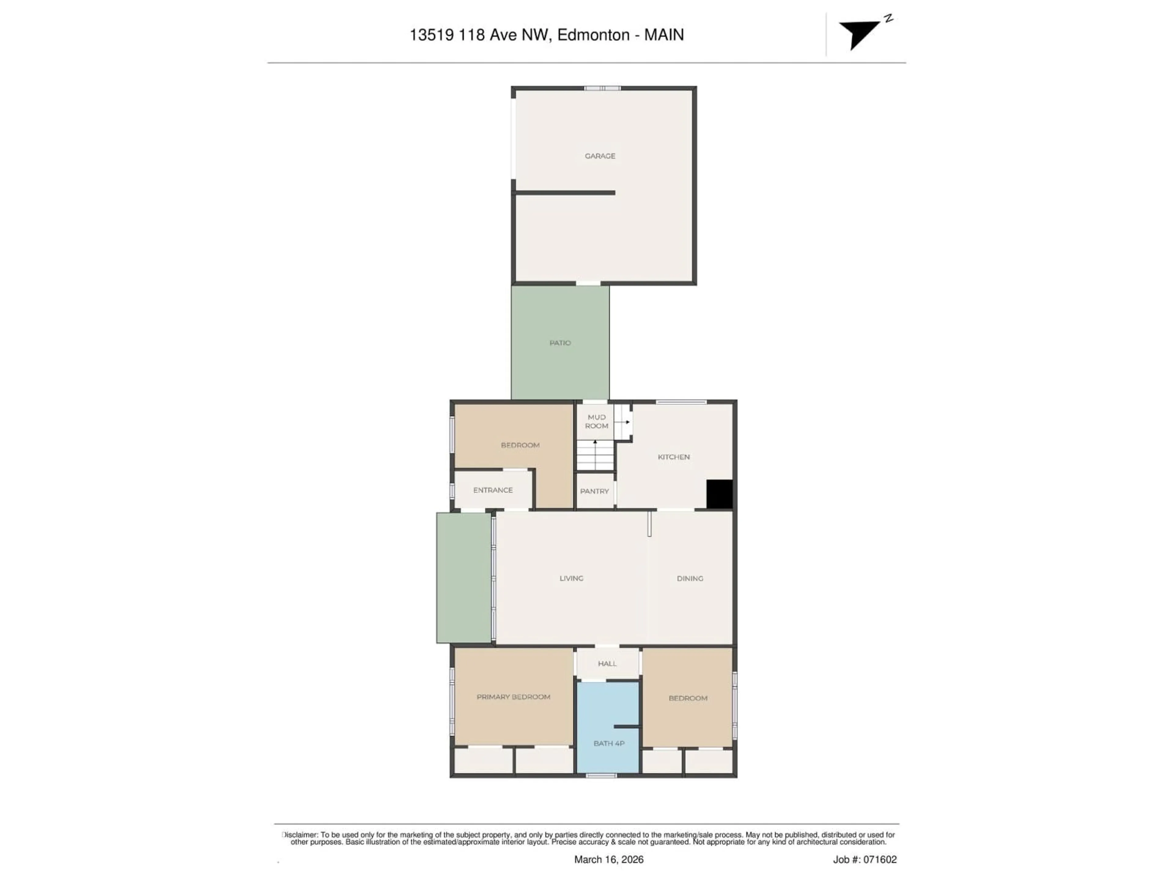 Floor plan for 13519 118 AV, Edmonton Alberta T5L2L9