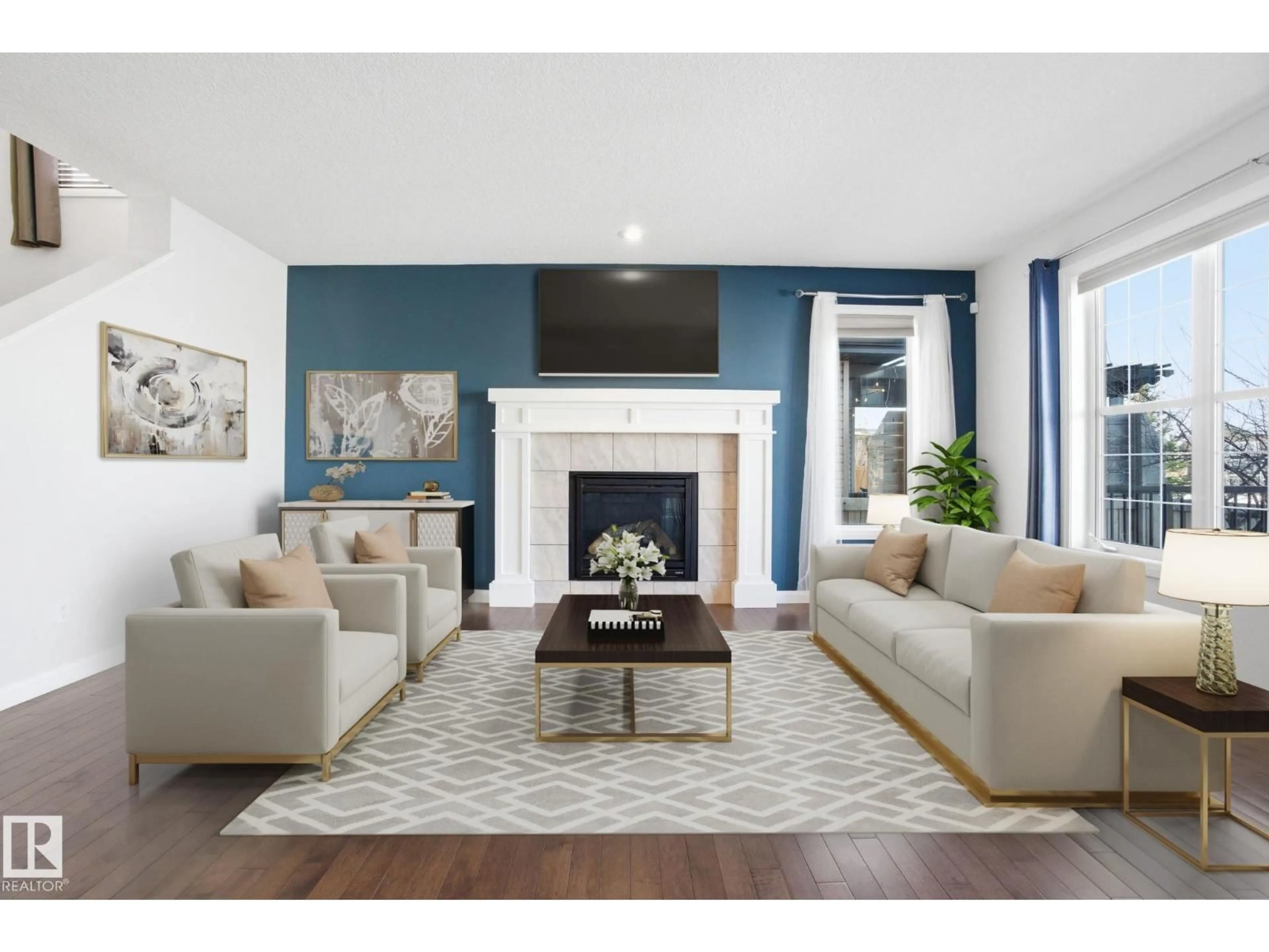 Living room with furniture, unknown for 1220 SECORD LANDING LD, Edmonton Alberta T5T4N3