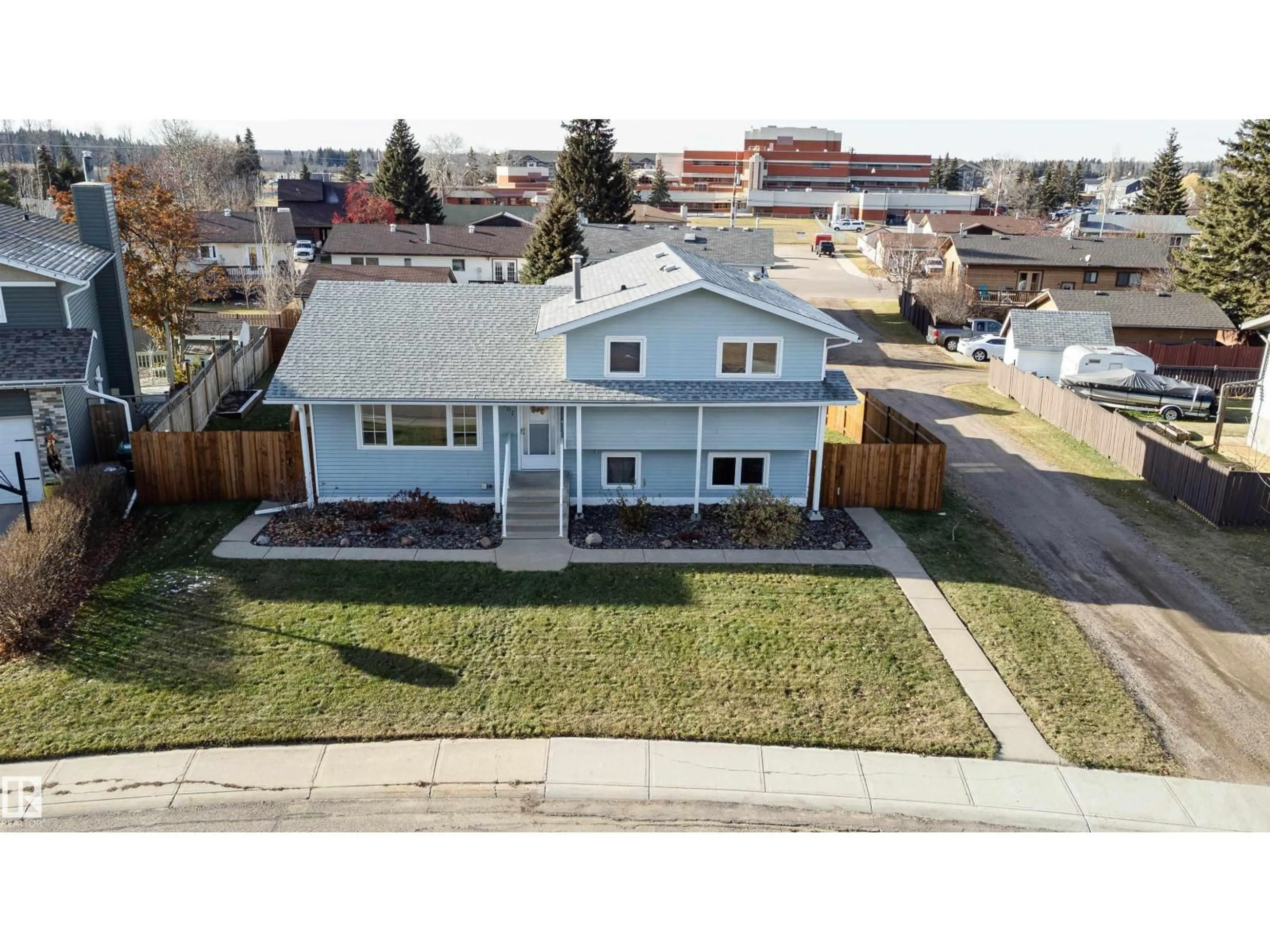 A pic from outside/outdoor area/front of a property/back of a property/a pic from drone, street for 307 21 ST, Cold Lake Alberta T9M1G1