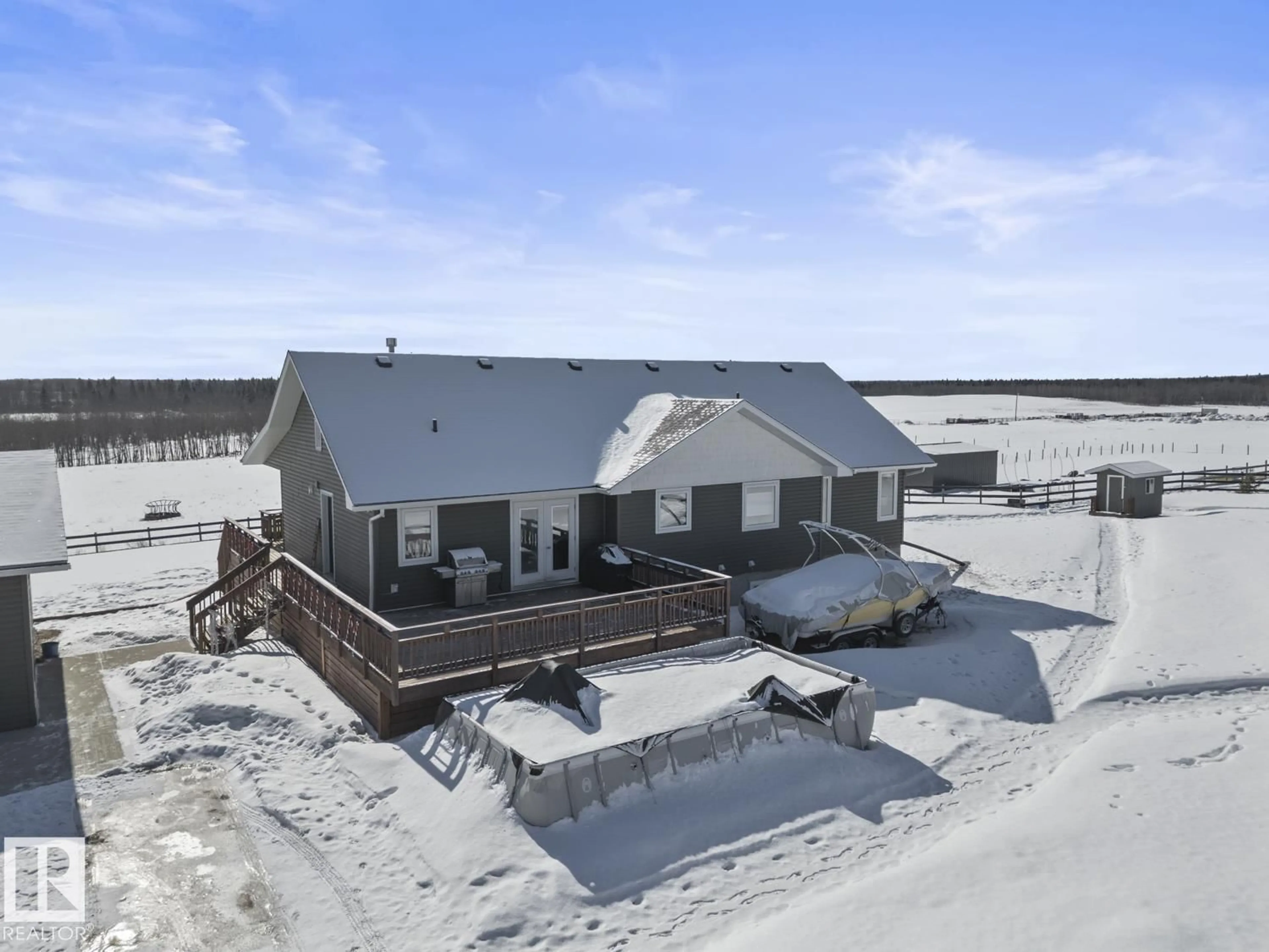 A pic from outside/outdoor area/front of a property/back of a property/a pic from drone, unknown for 62230 RANGE ROAD 470, Rural Bonnyville M.D. Alberta T9N0H2