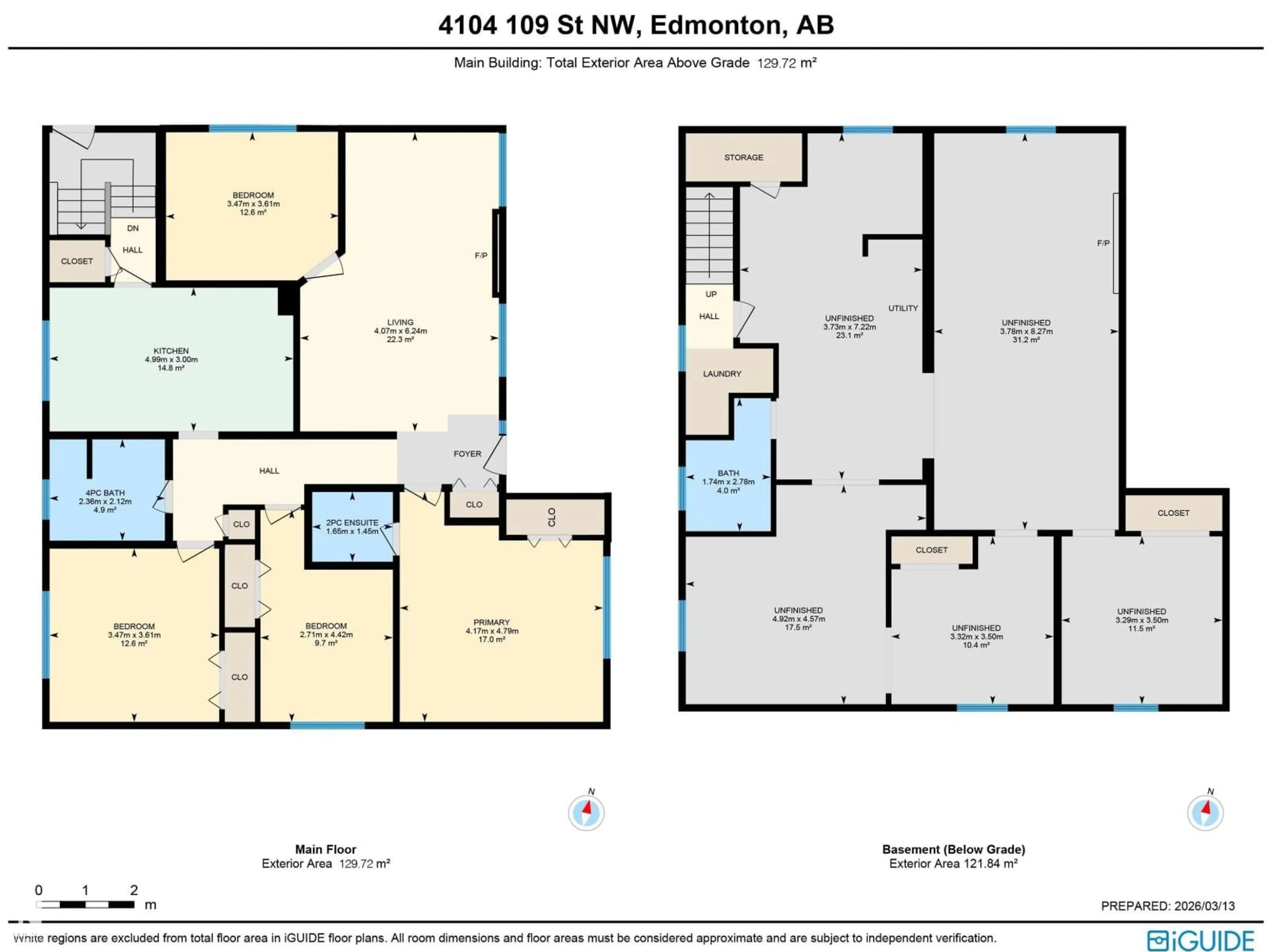 Floor plan for 4104 109 ST NW, Edmonton Alberta T6J2P9