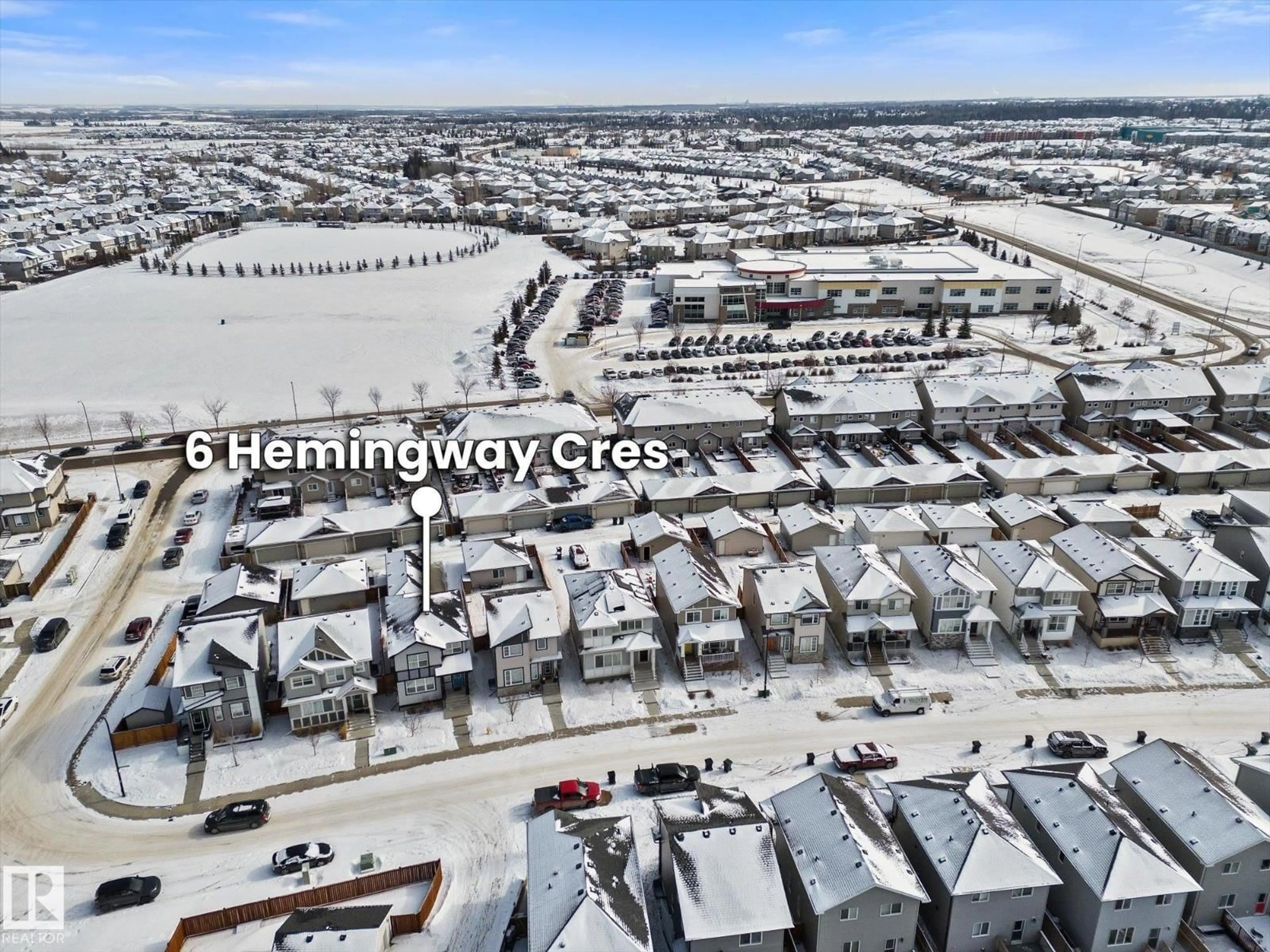 A pic from outside/outdoor area/front of a property/back of a property/a pic from drone, street for 6 HEMINGWAY CR, Spruce Grove Alberta T7X0X2