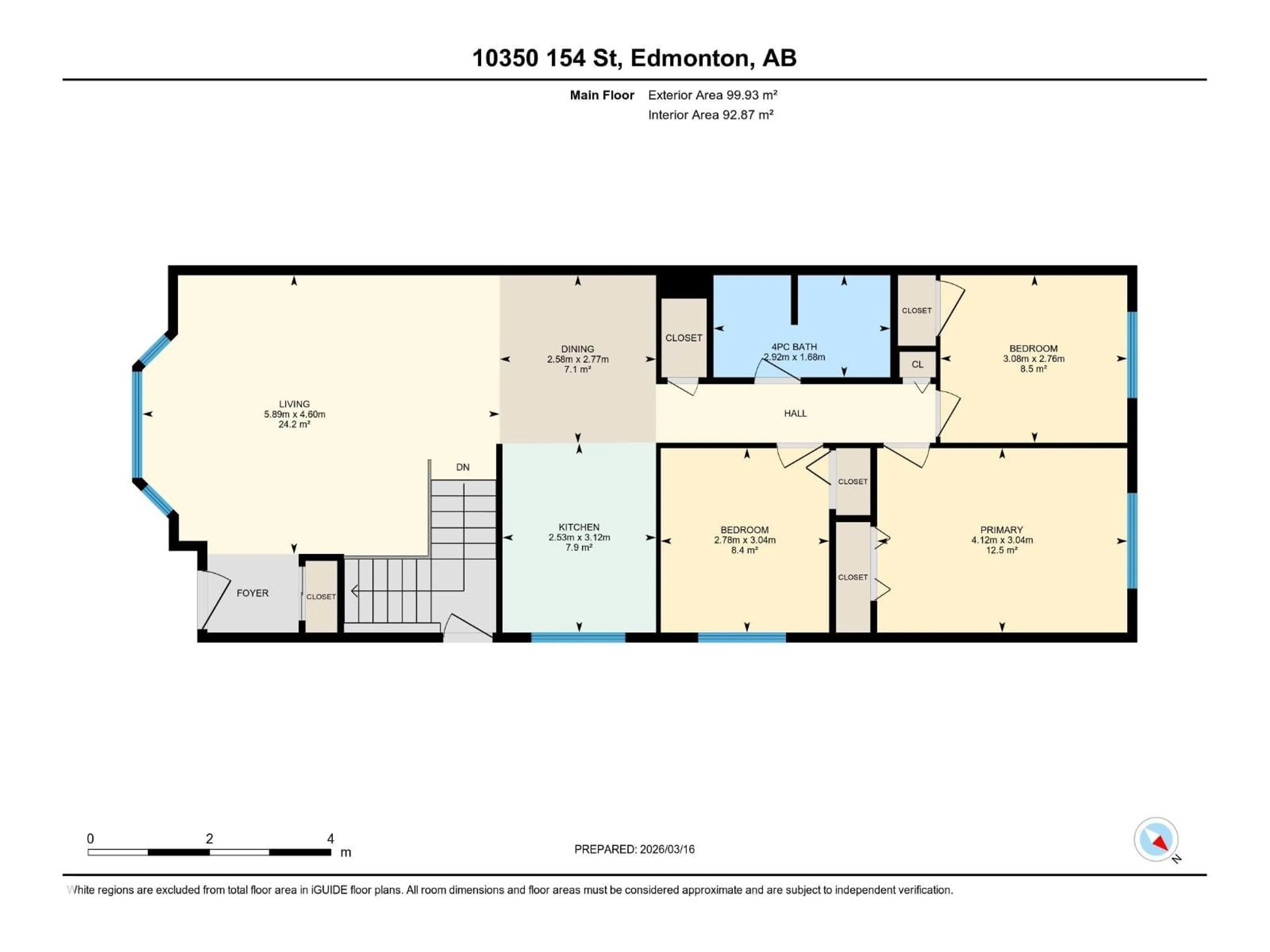 Floor plan for NW - 10350 154 ST, Edmonton Alberta T5P2H6