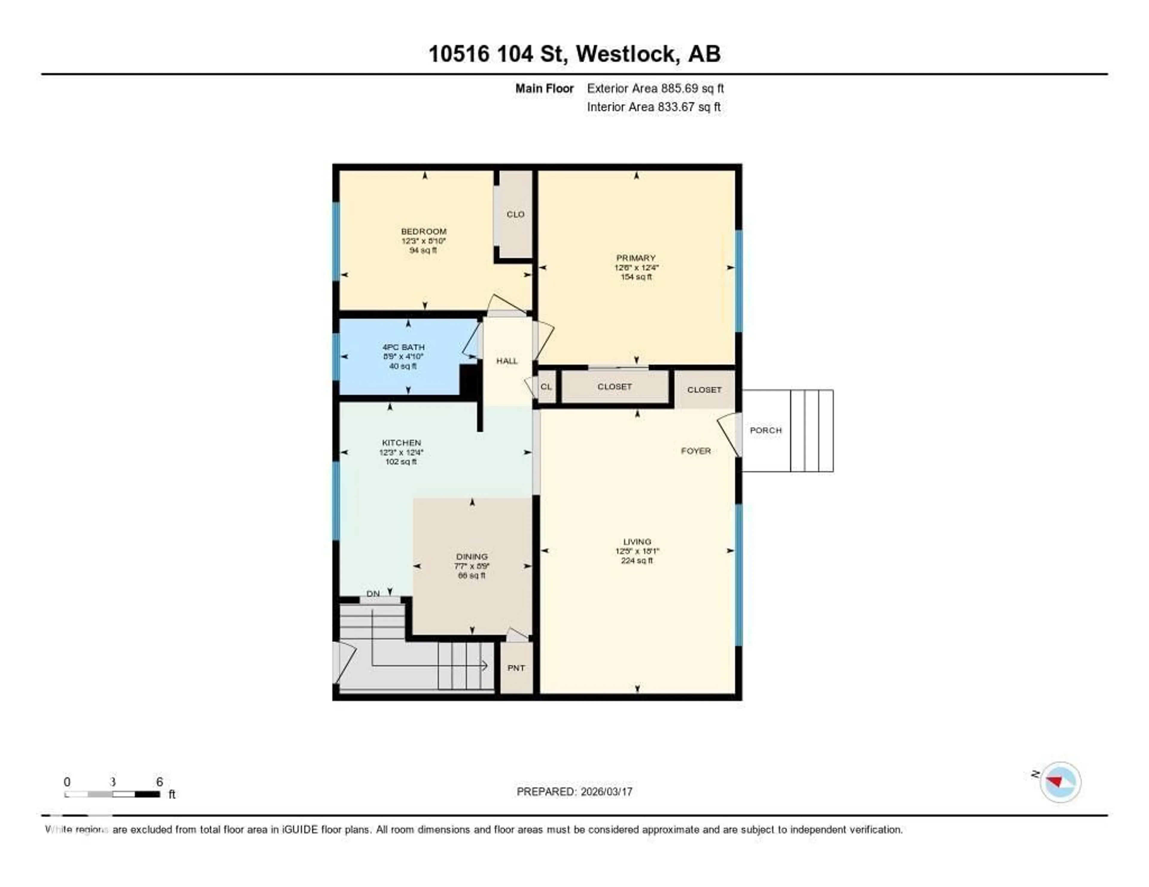 Floor plan for 10516 104 ST, Westlock Alberta T7P1M1