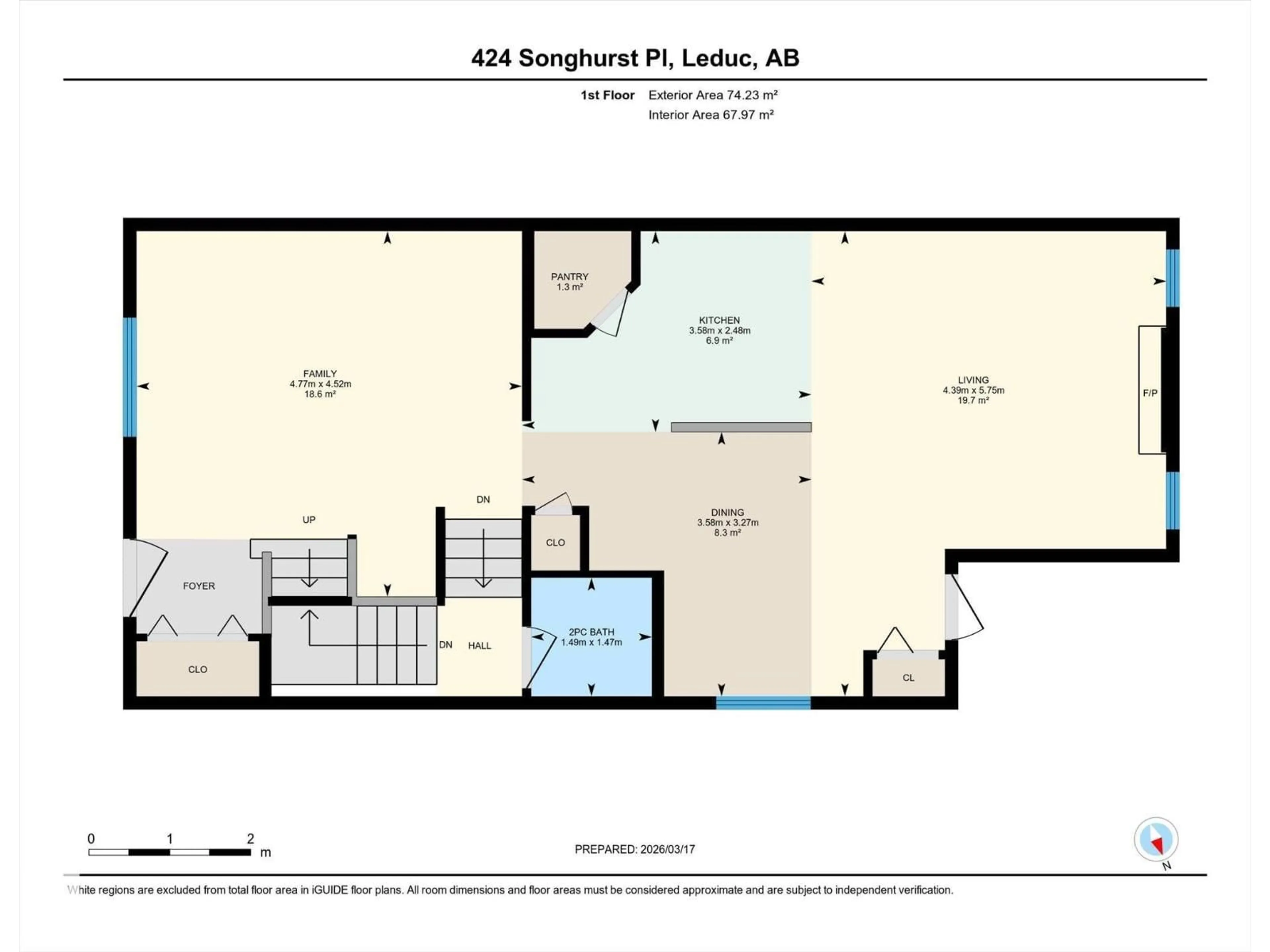 Floor plan for 424 SONGHURST ST, Leduc Alberta T9E0R7